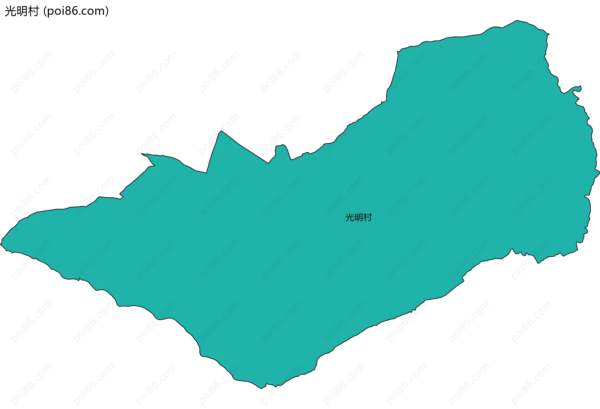 光明村边界地图