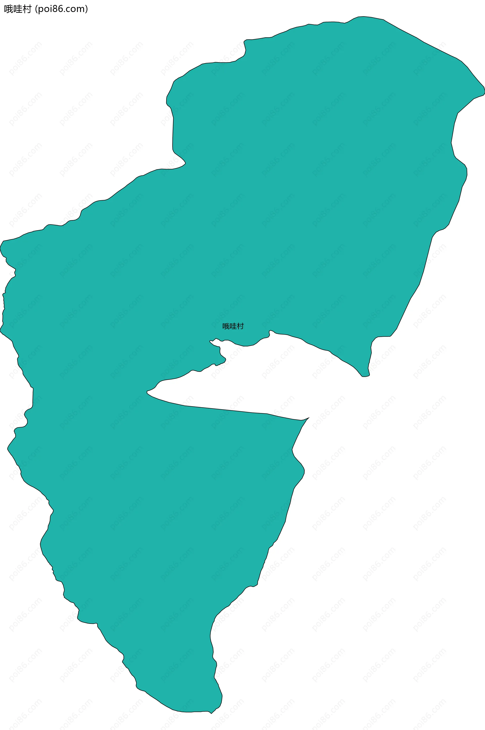 哦哇村边界地图