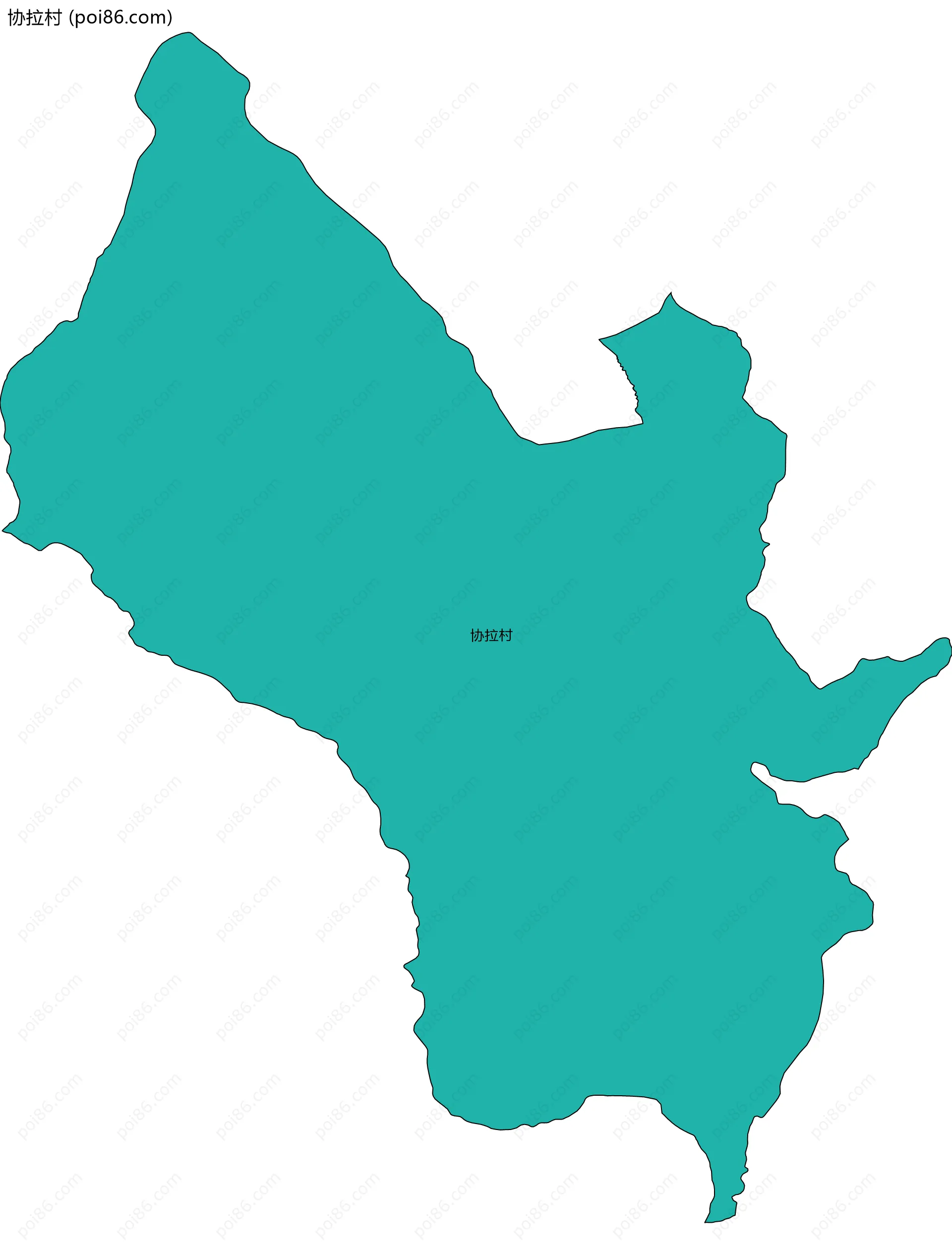 协拉村边界地图
