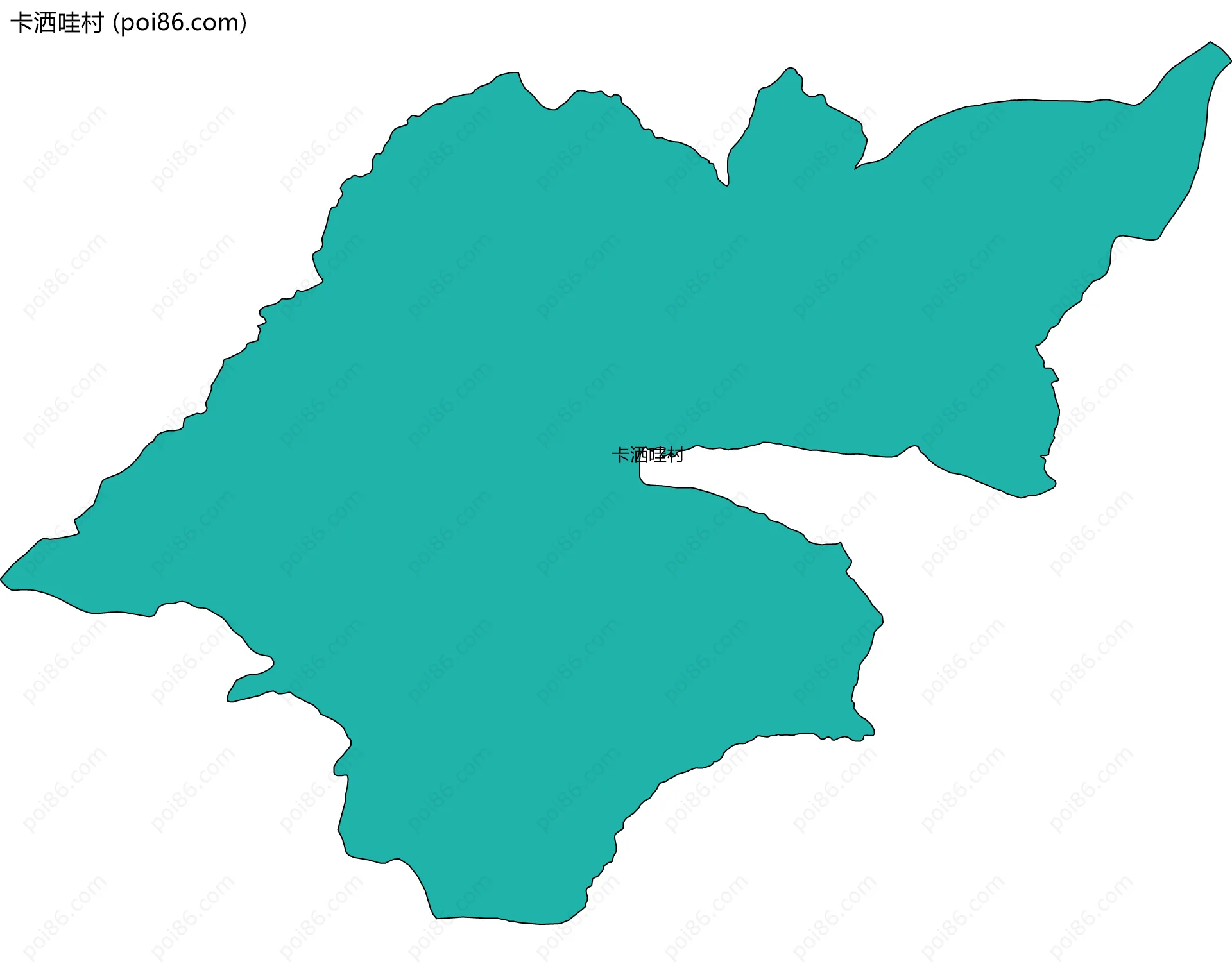 卡洒哇村边界地图