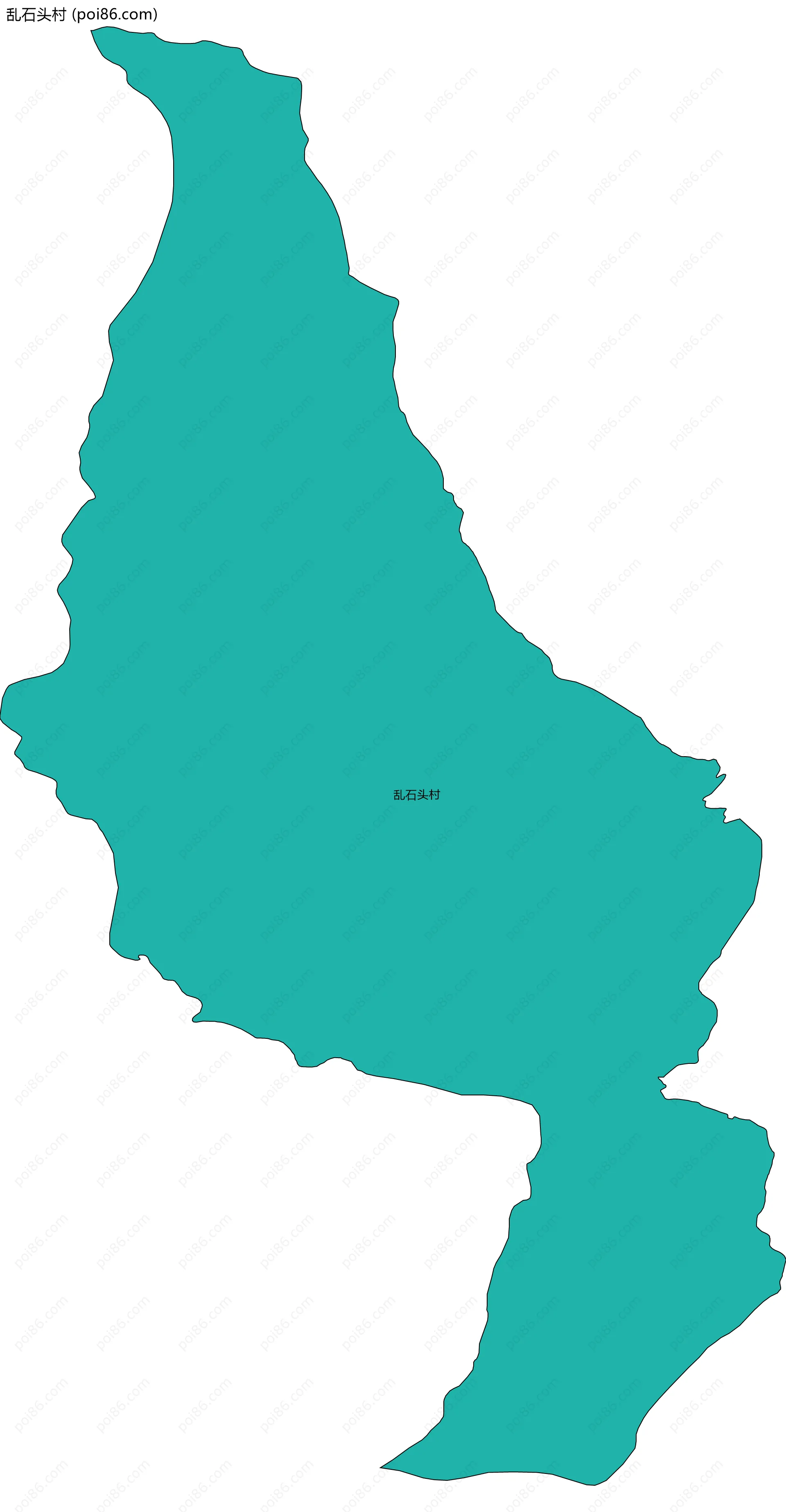 乱石头村边界地图