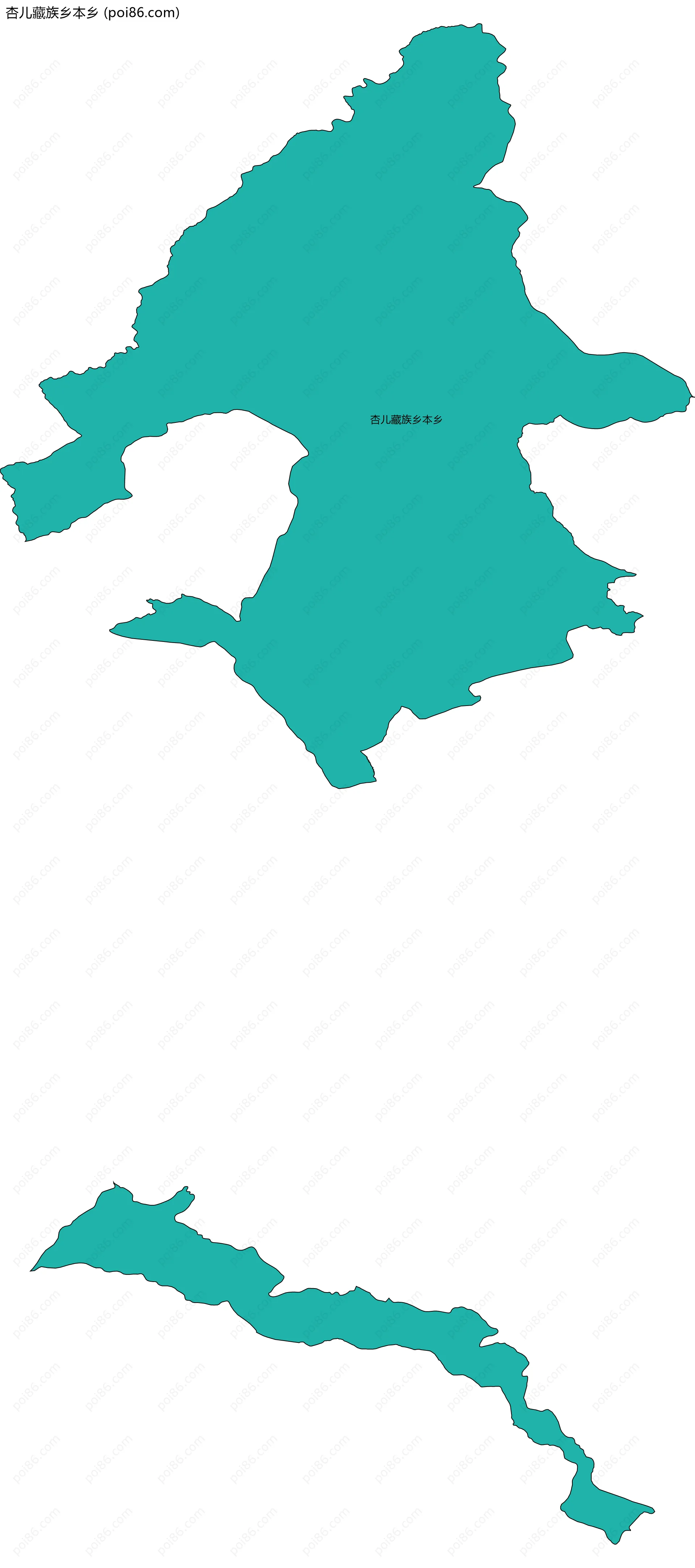 杏儿藏族乡本乡边界地图