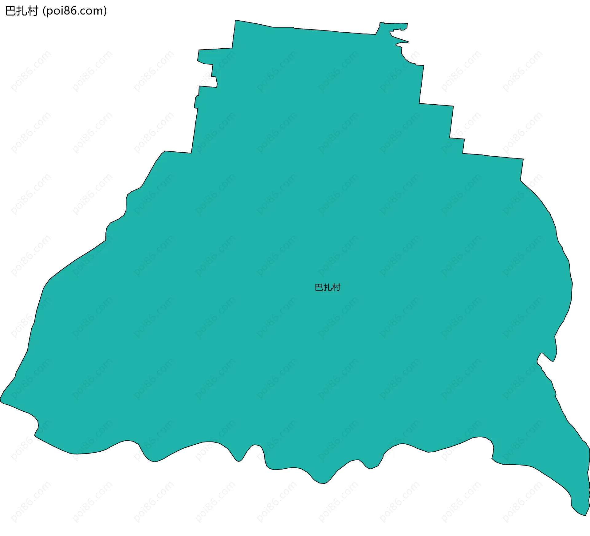 巴扎村边界地图