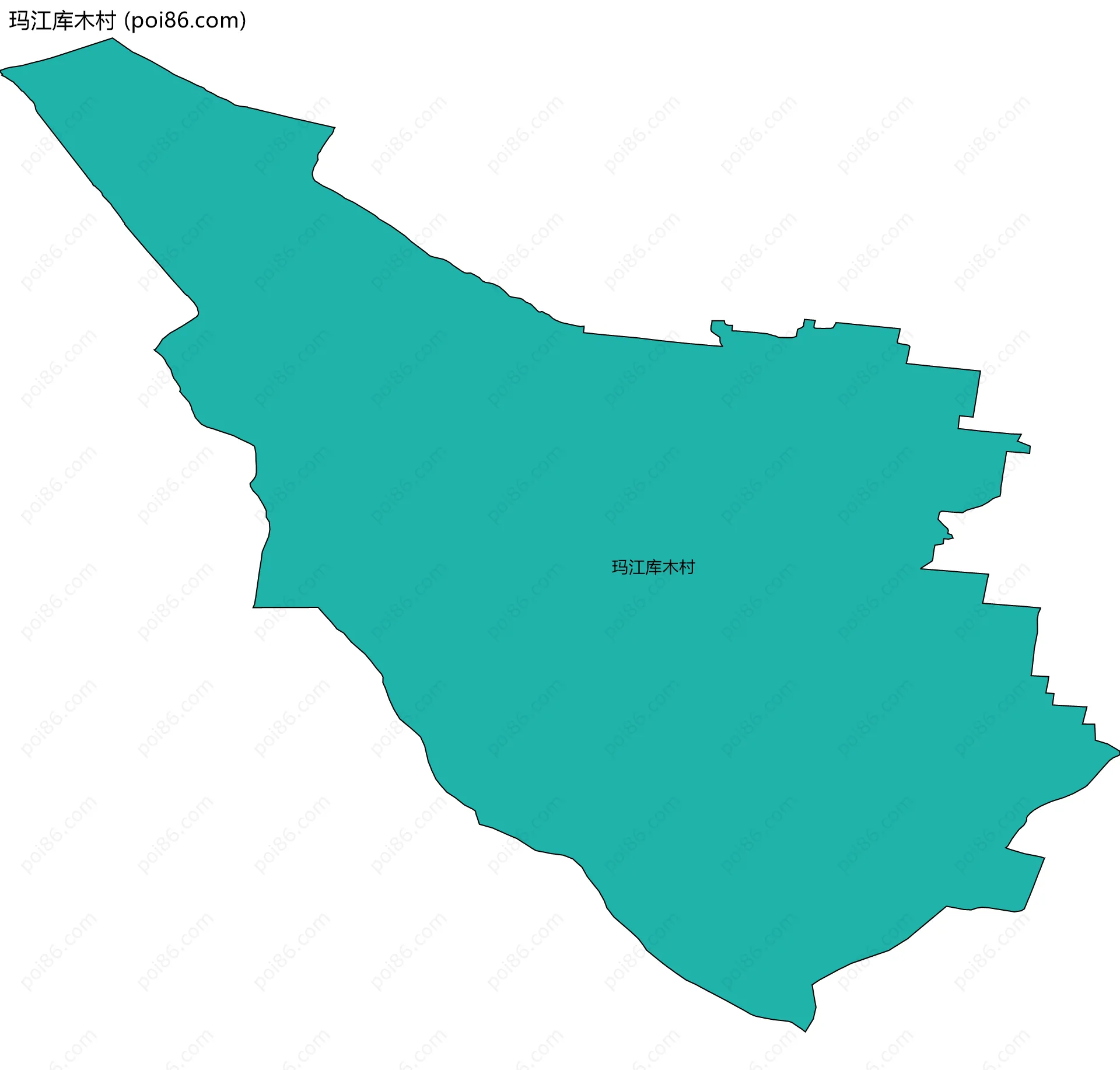 玛江库木村边界地图