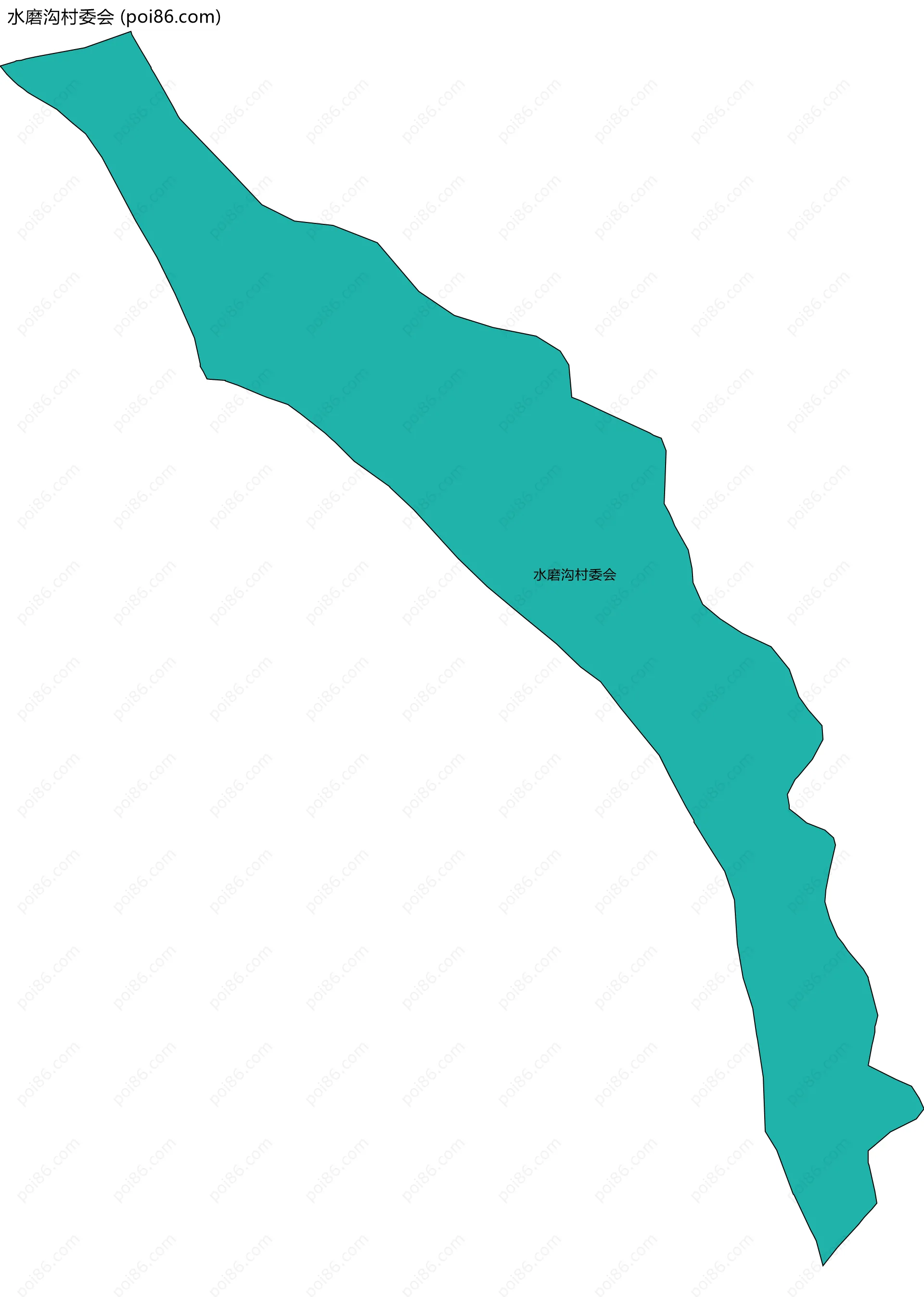 水磨沟村委会边界地图