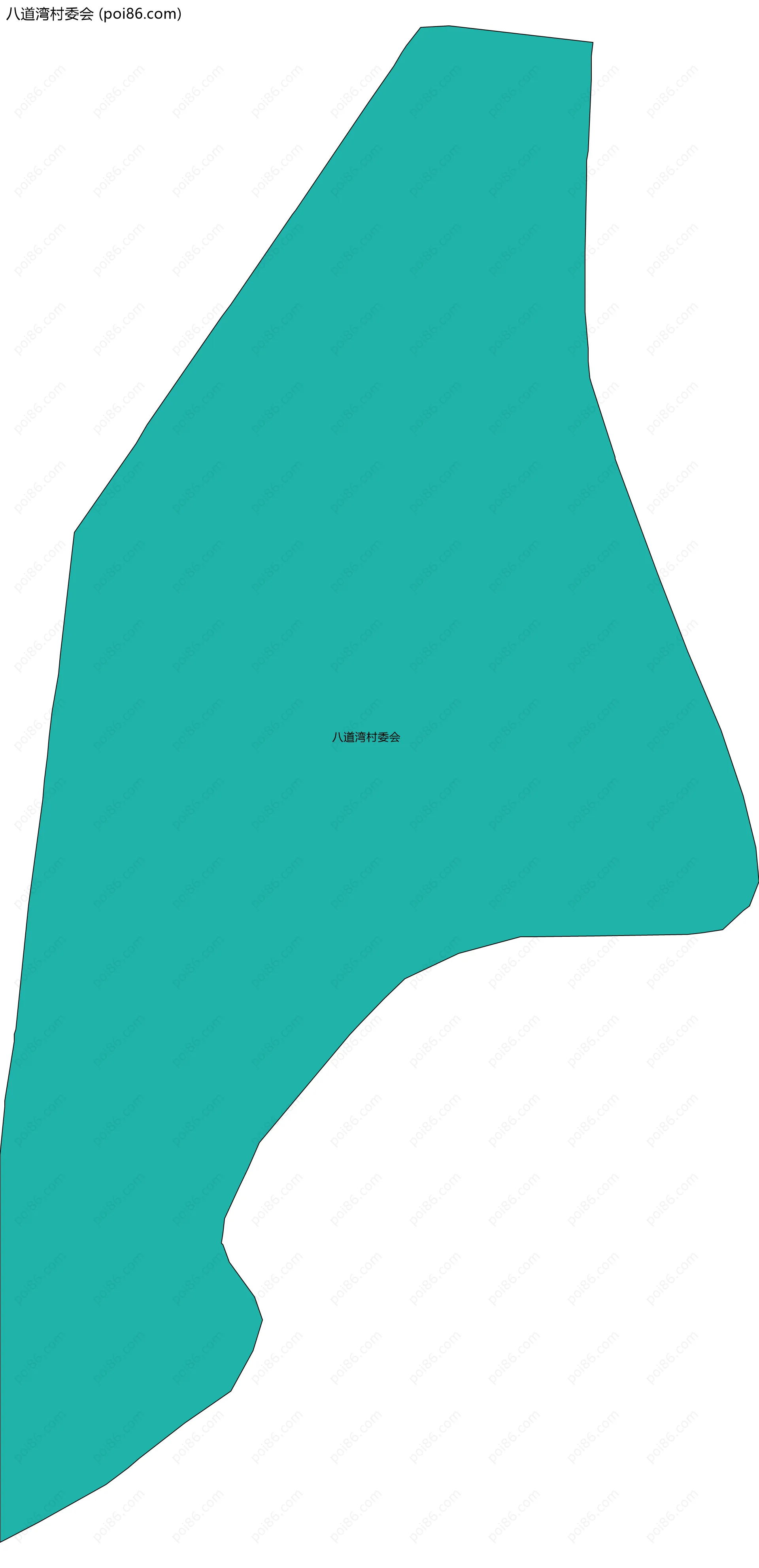 八道湾村委会边界地图