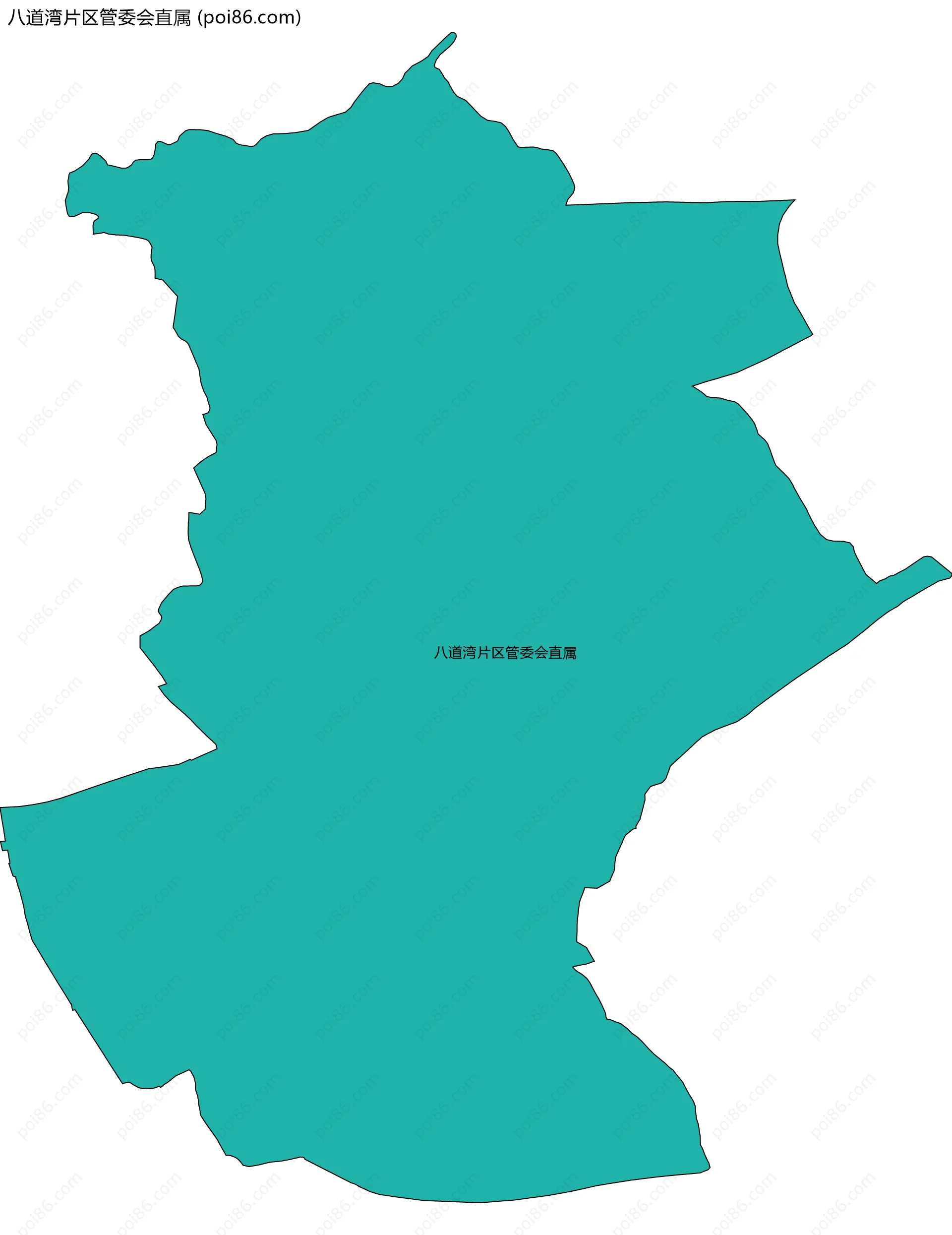 八道湾片区管委会直属边界地图