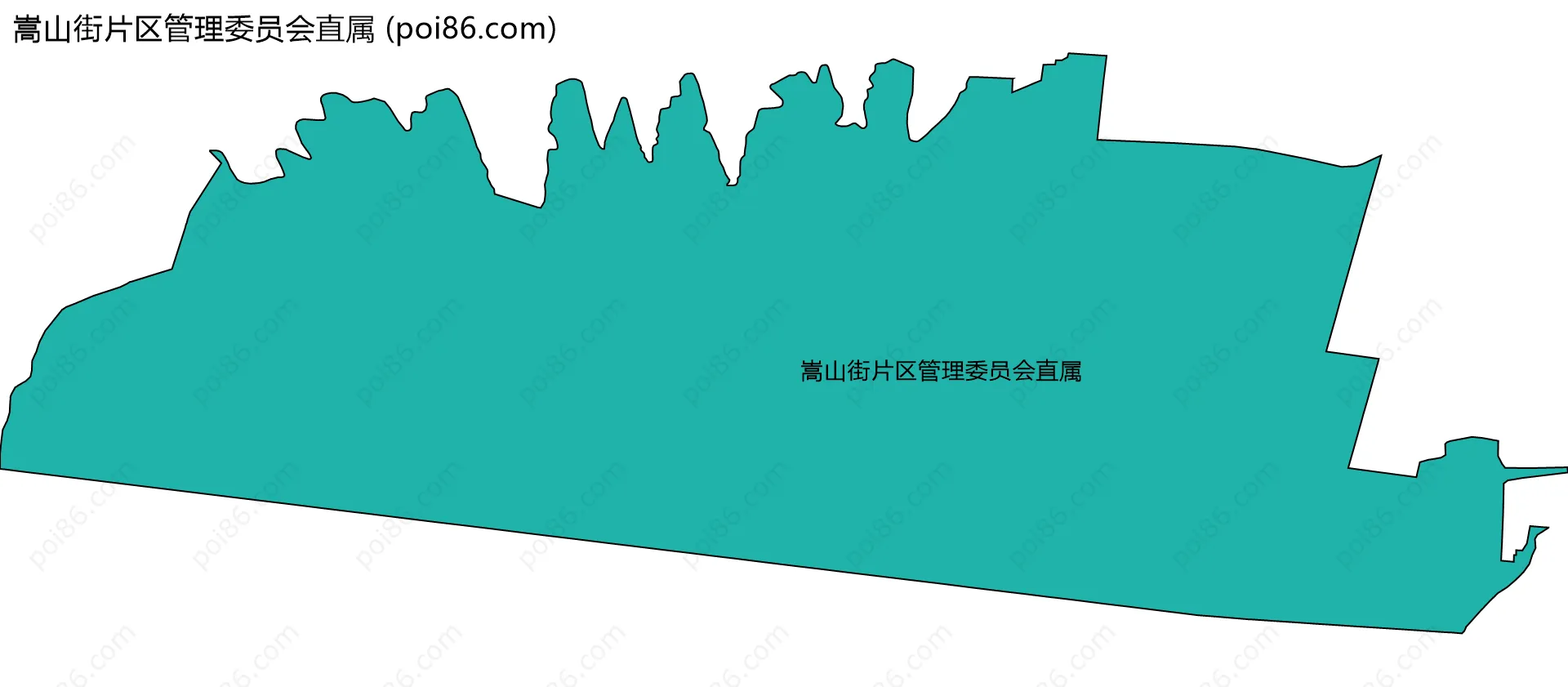 嵩山街片区管理委员会直属边界地图