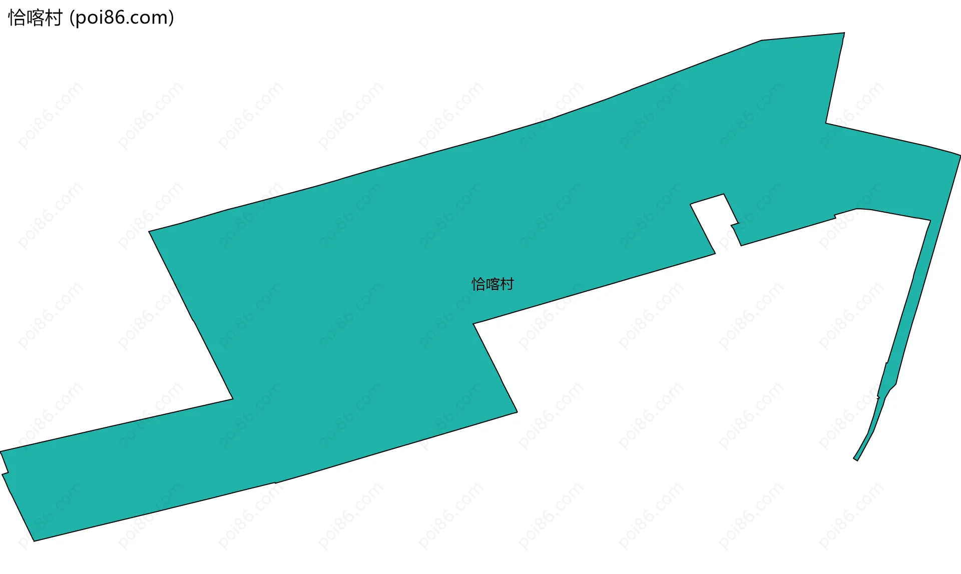 恰喀村边界地图