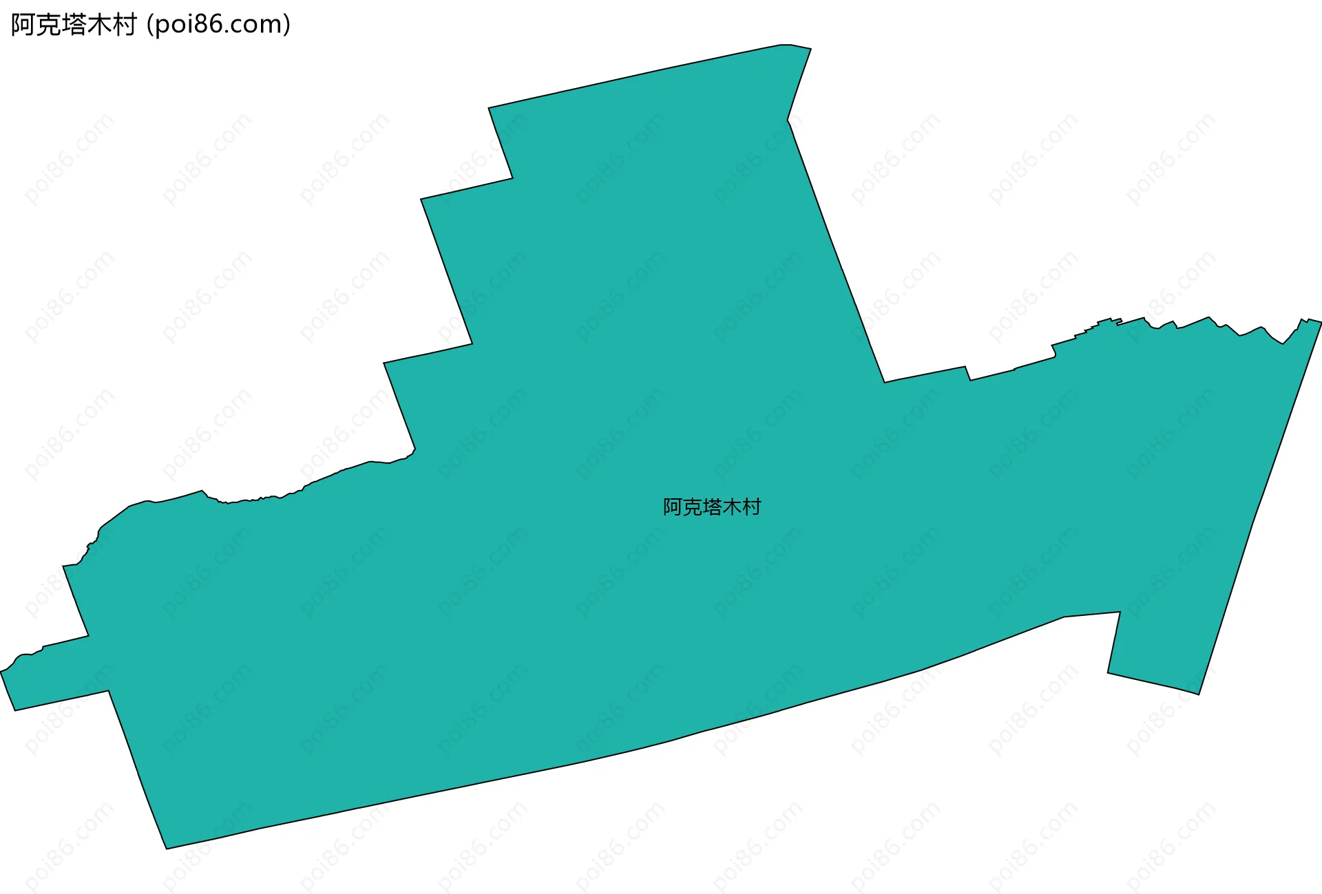 阿克塔木村边界地图