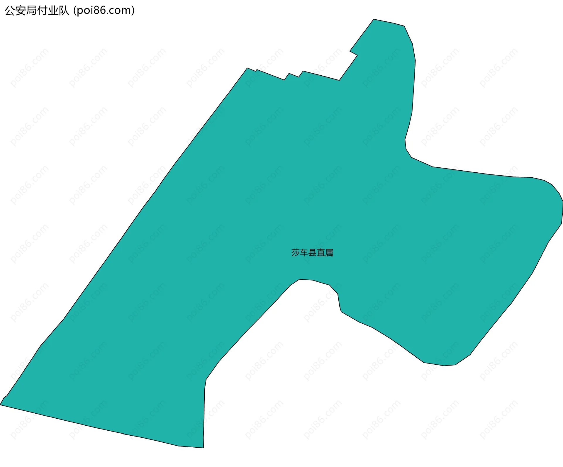 公安局付业队边界地图(五级行政区划)