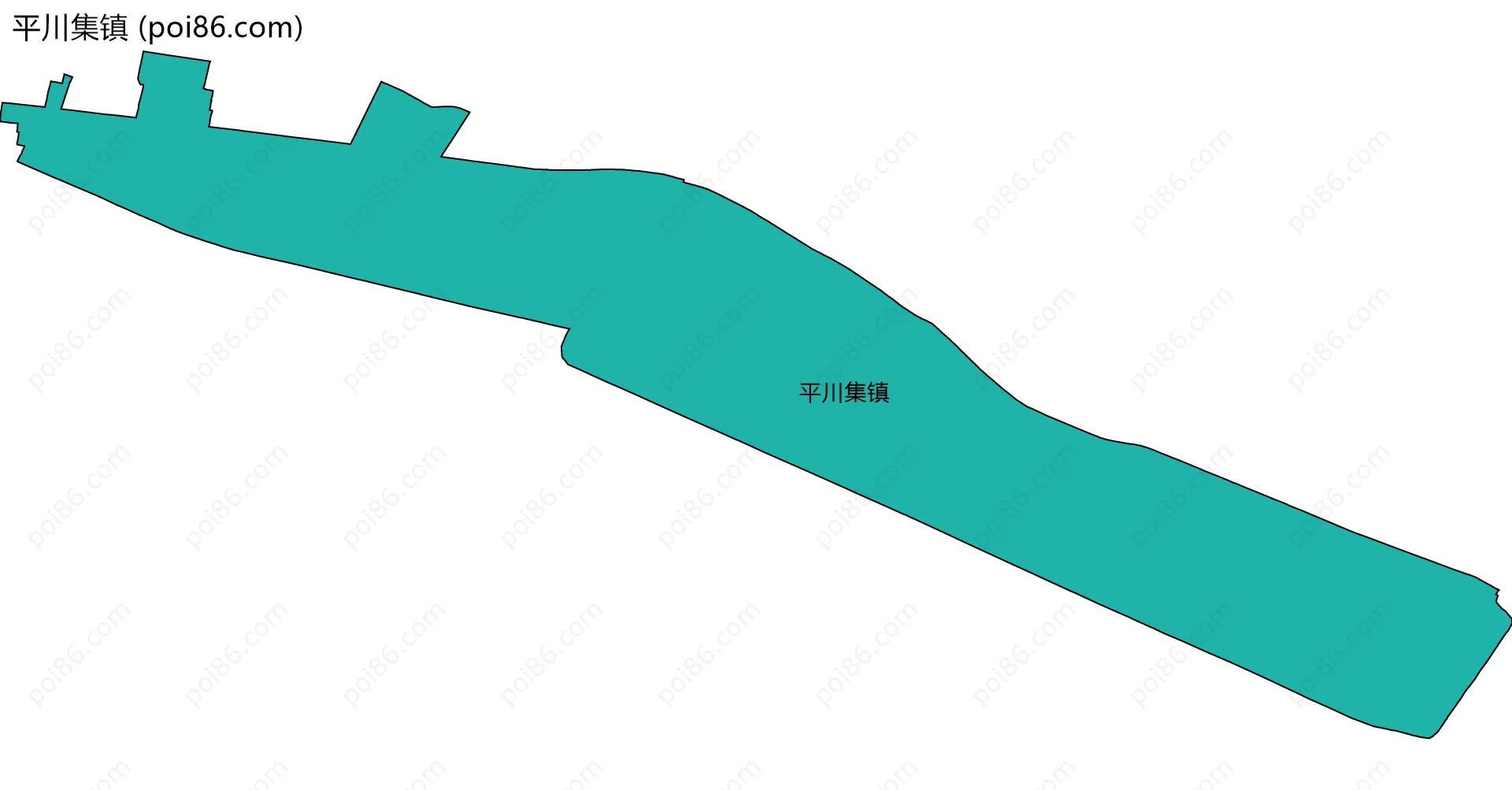 平川集镇边界地图