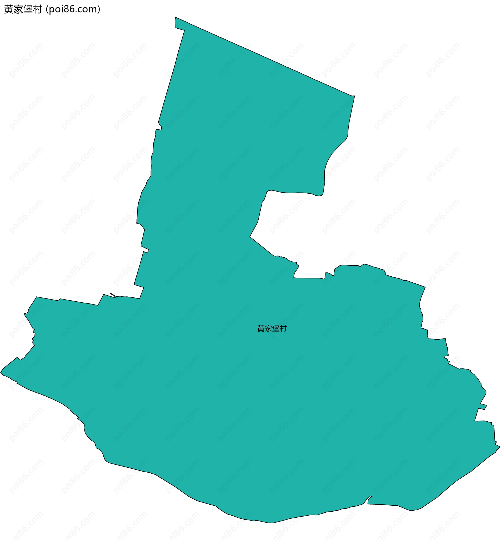 黄家堡村边界地图