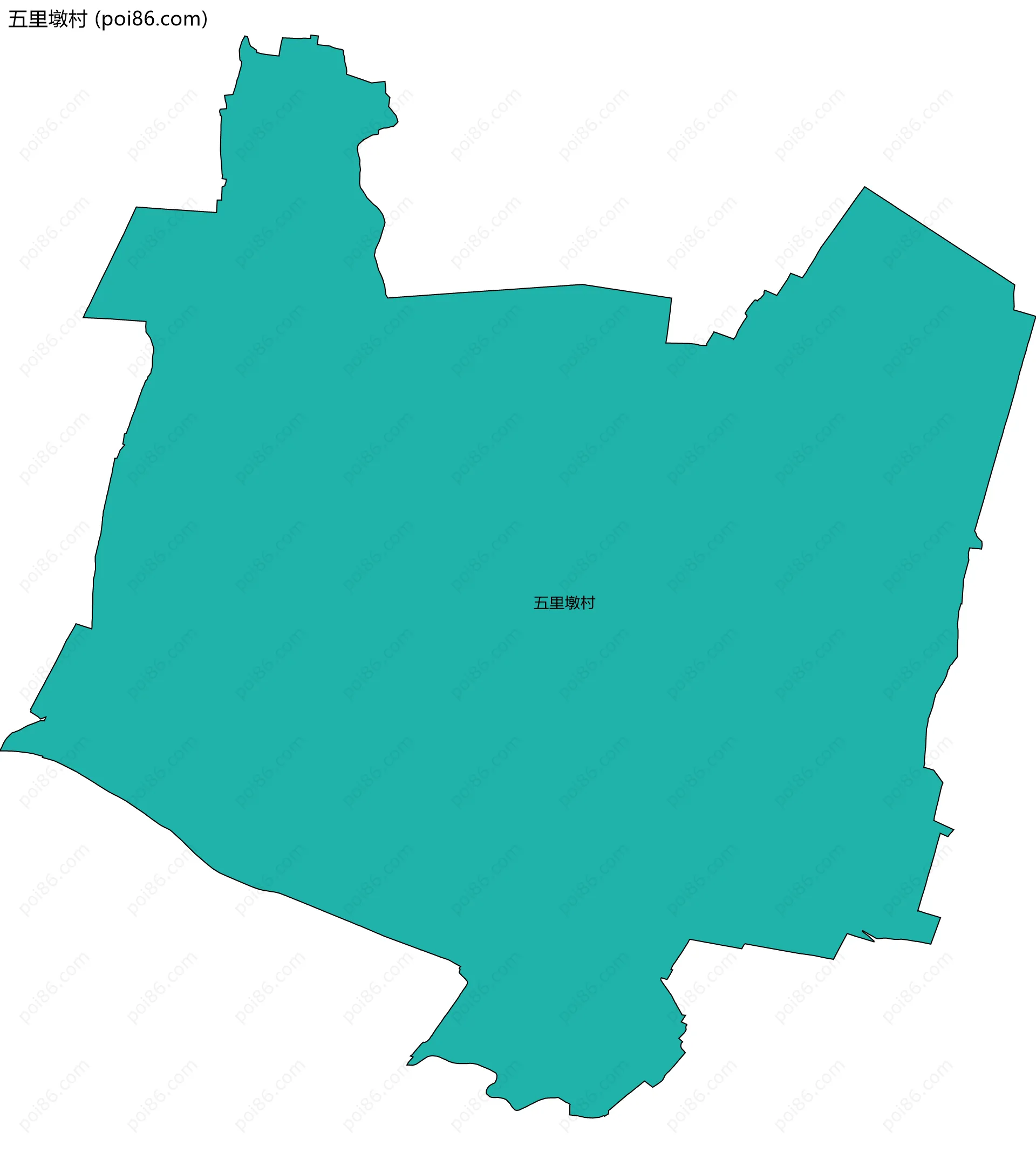 五里墩村边界地图