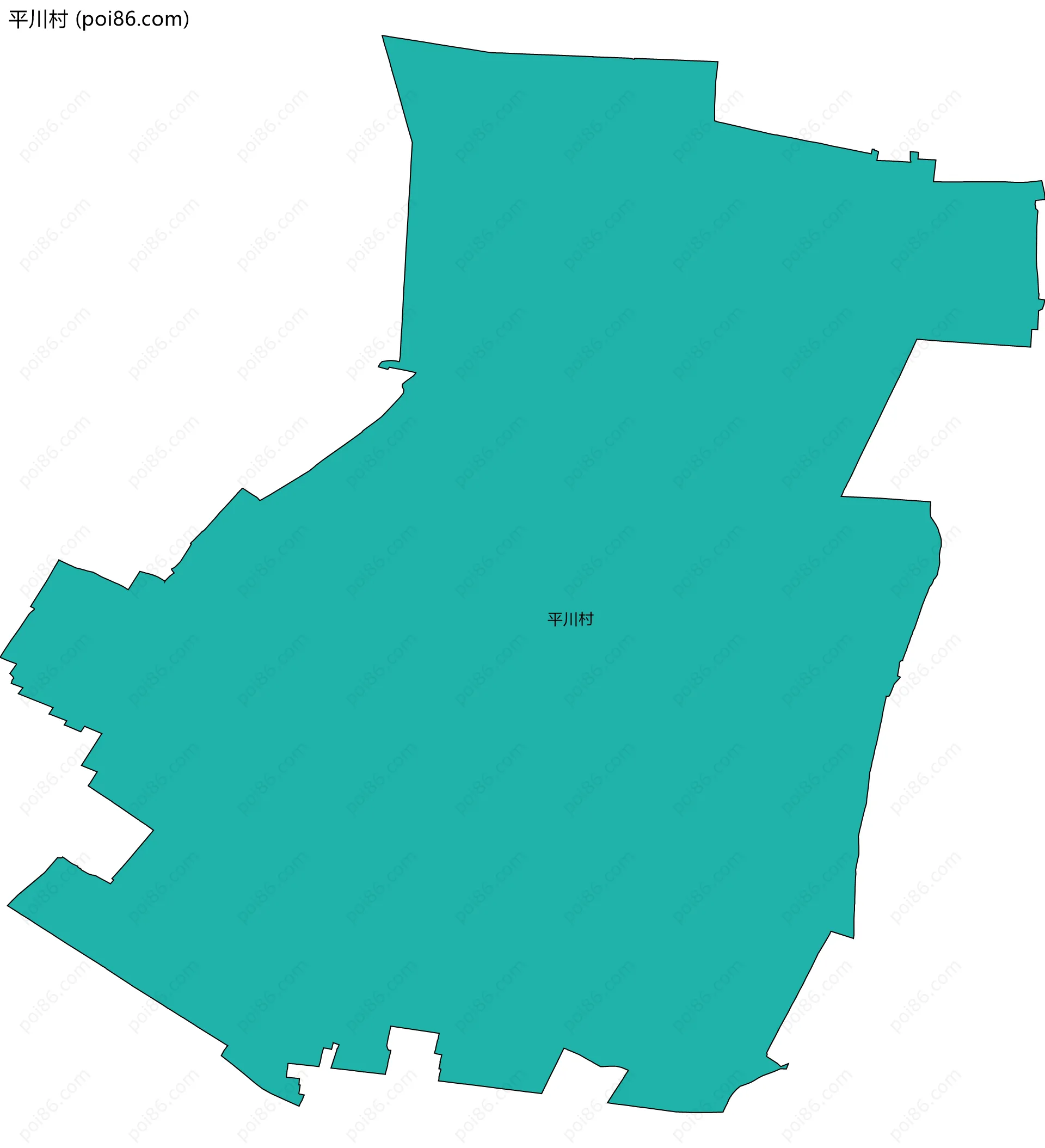 平川村边界地图