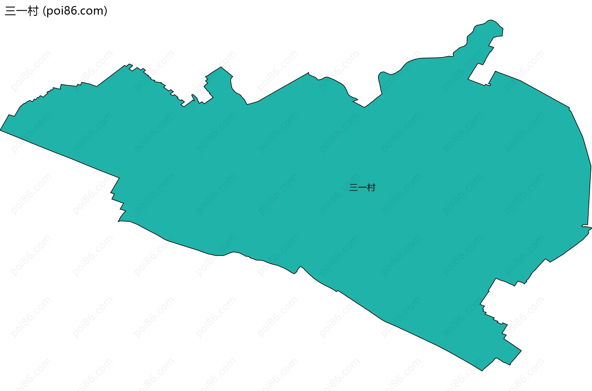 三一村边界地图