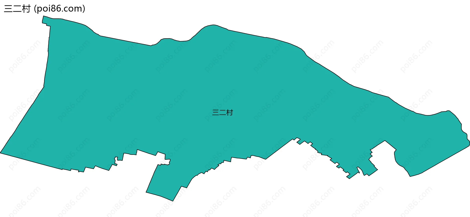 三二村边界地图