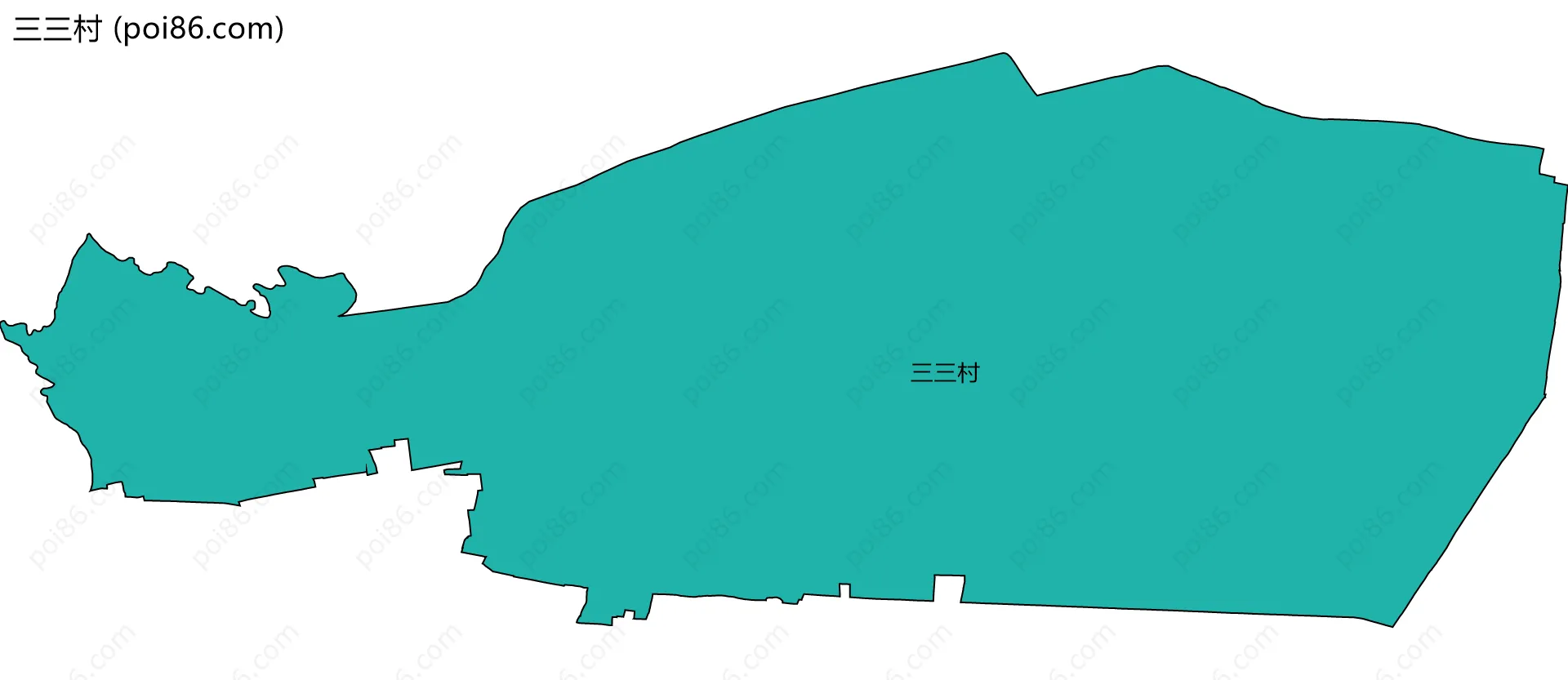 三三村边界地图