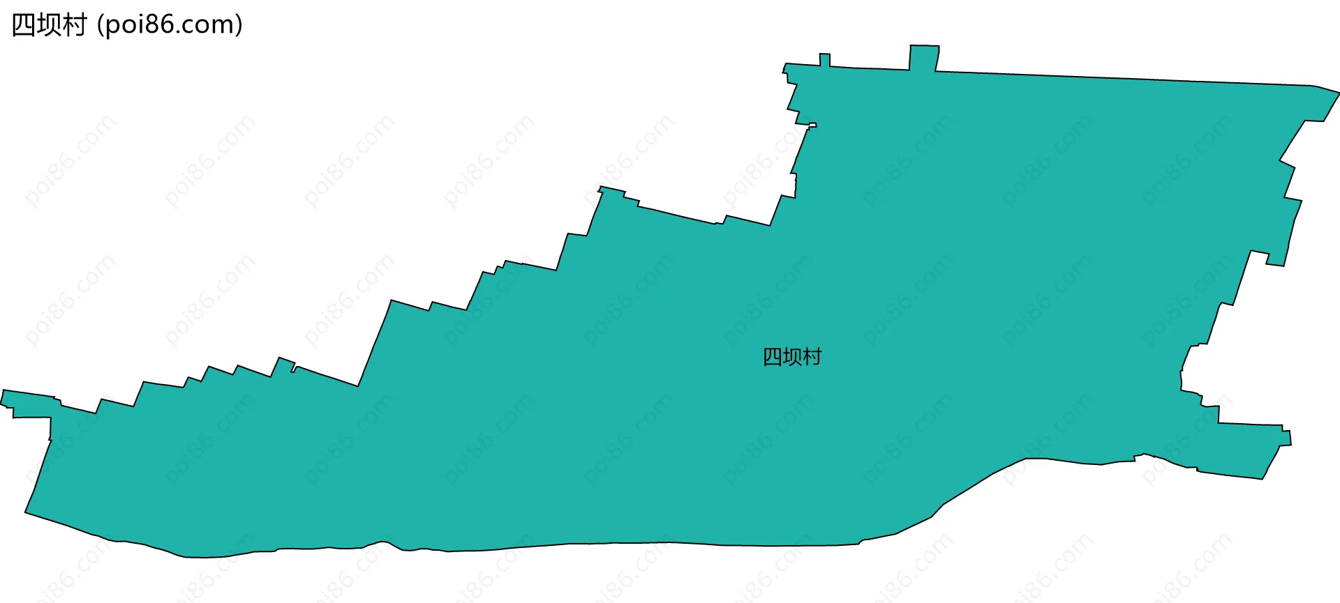 四坝村边界地图