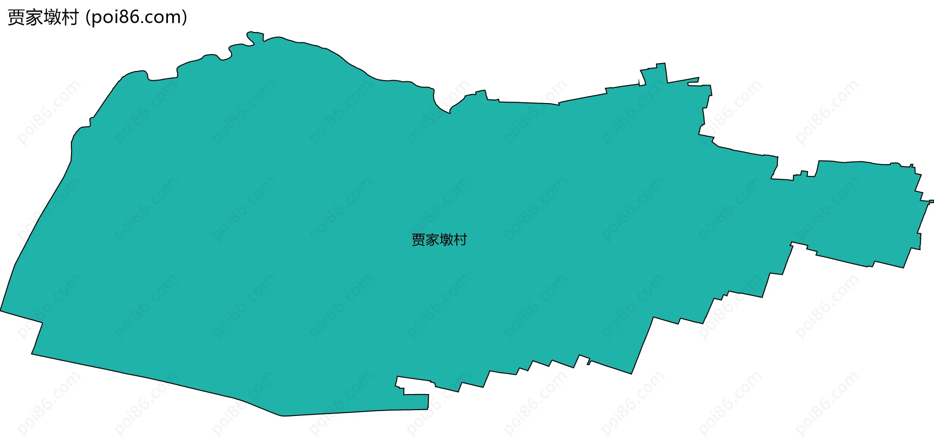 贾家墩村边界地图