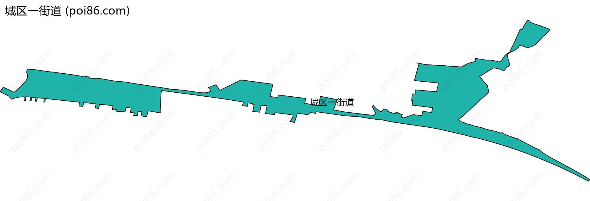 城区一街道边界地图