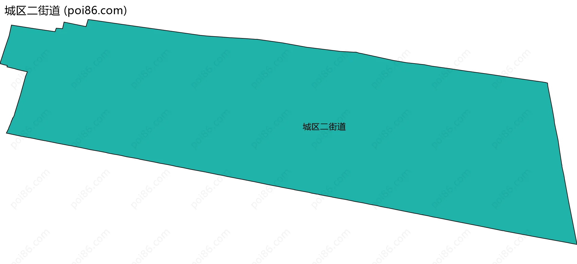 城区二街道边界地图