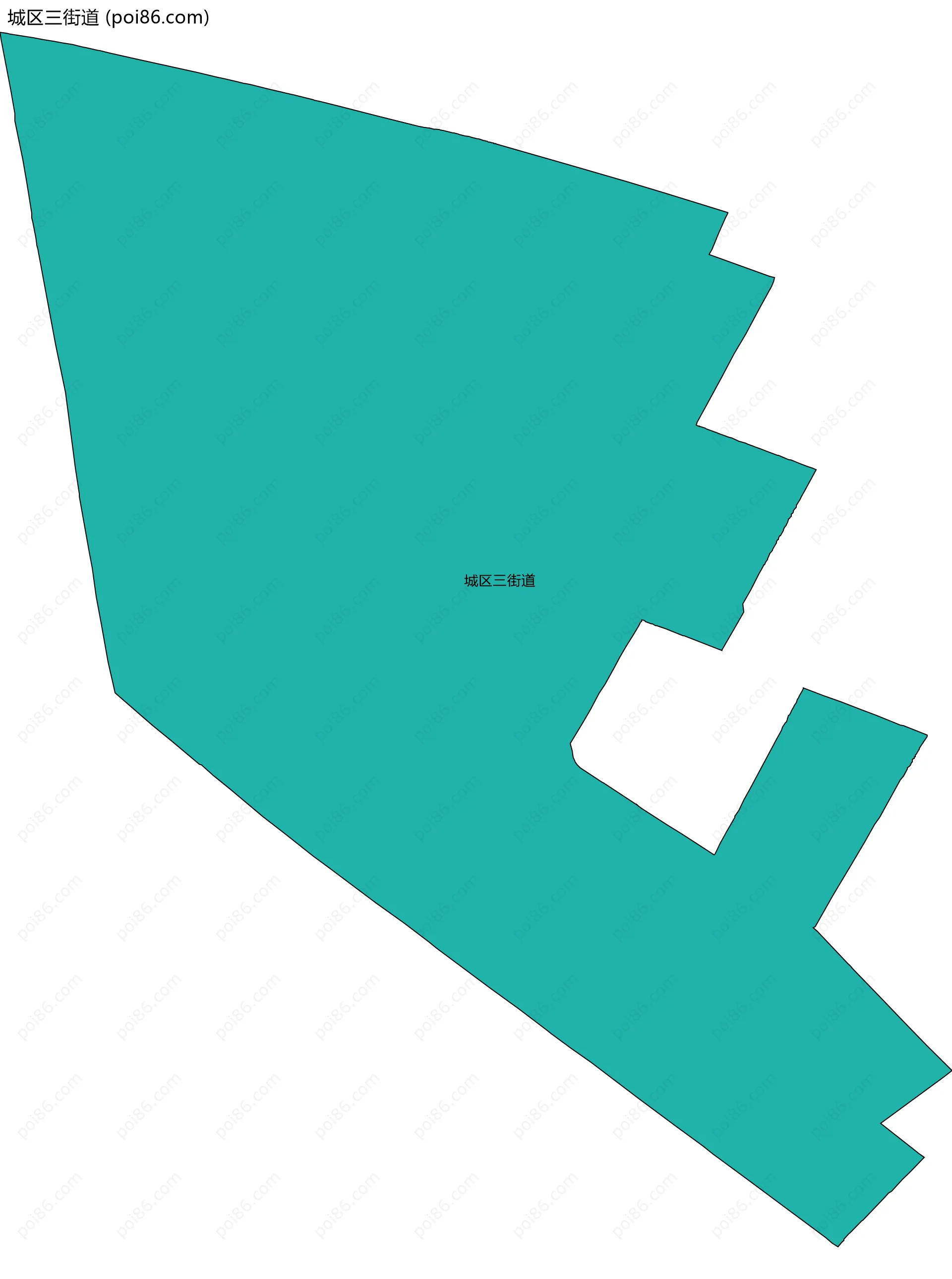 城区三街道边界地图