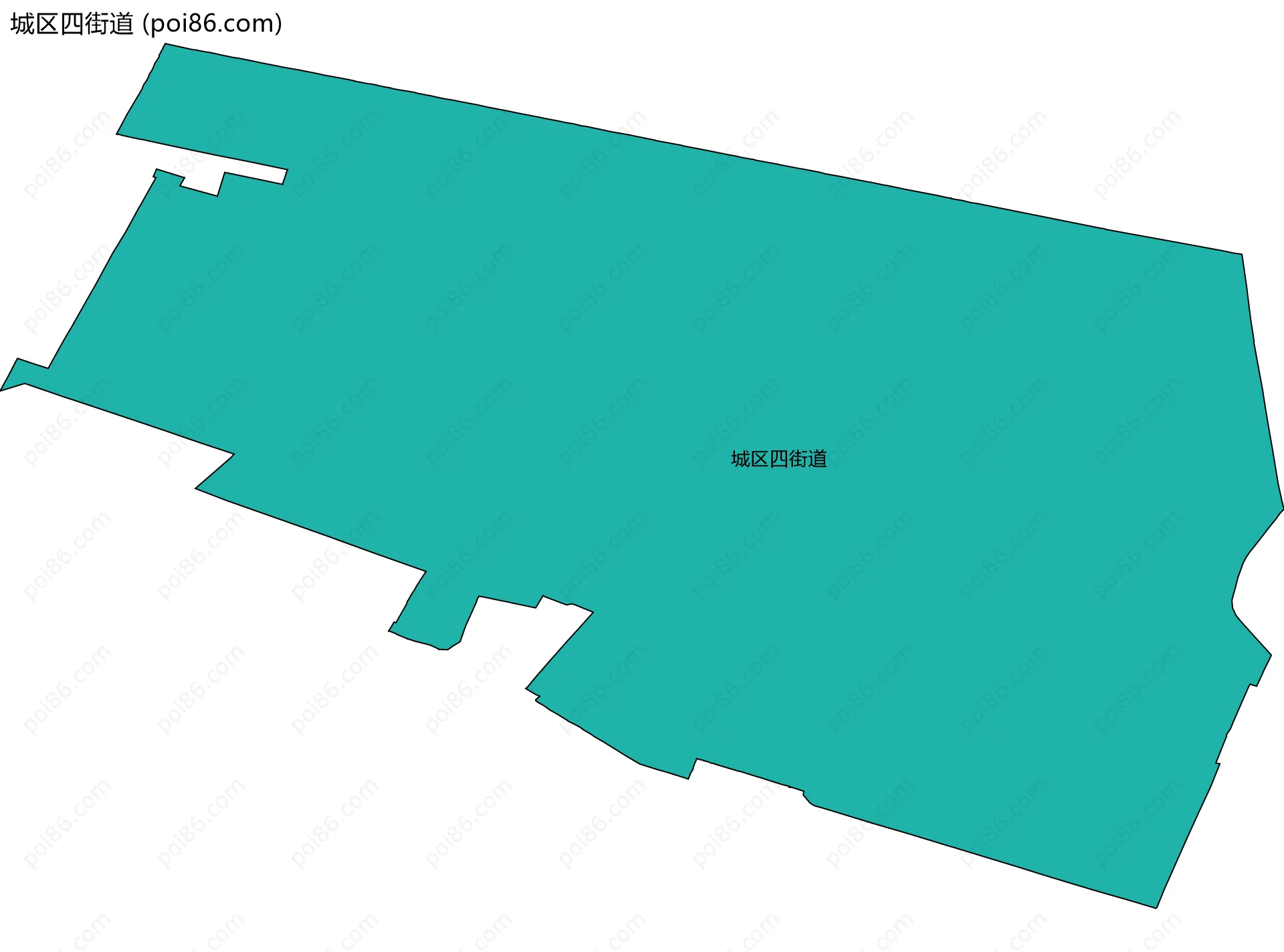 城区四街道边界地图