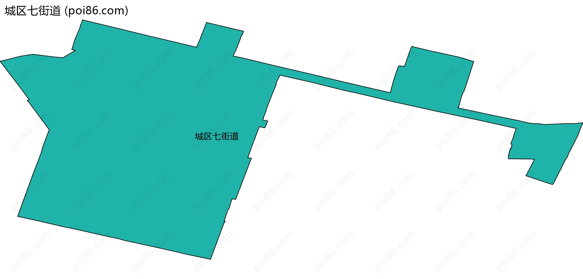 城区七街道边界地图