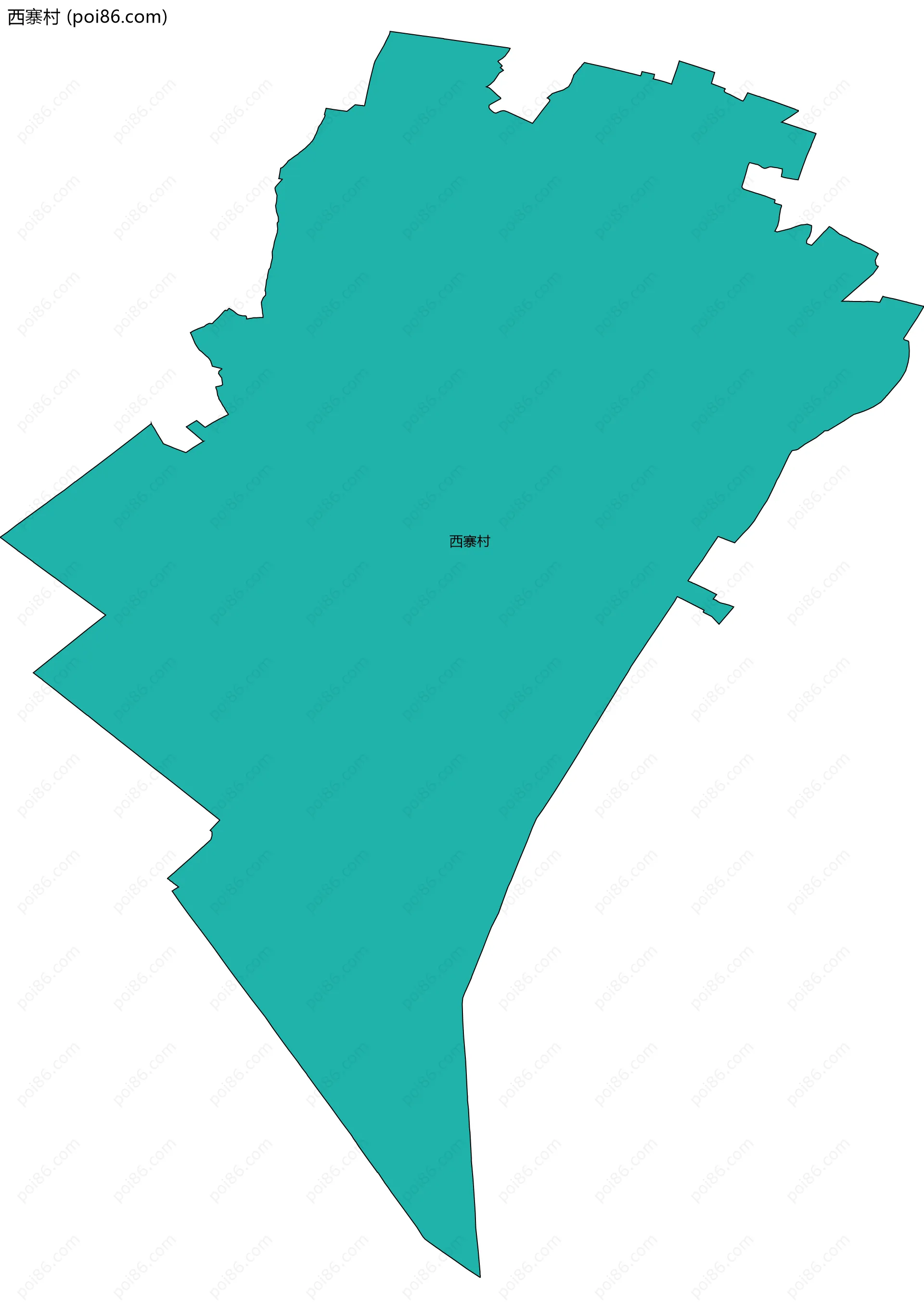 西寨村边界地图