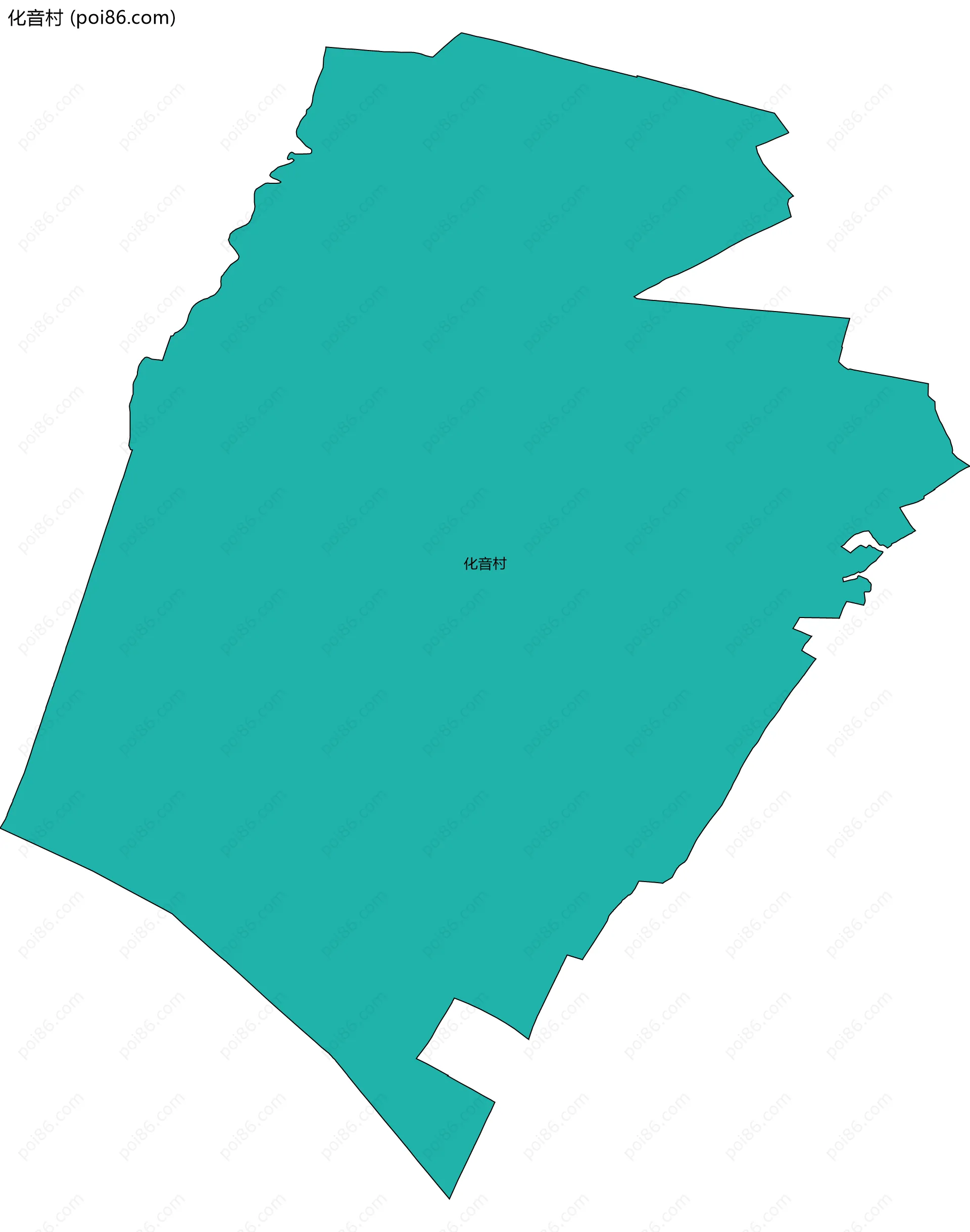 化音村边界地图