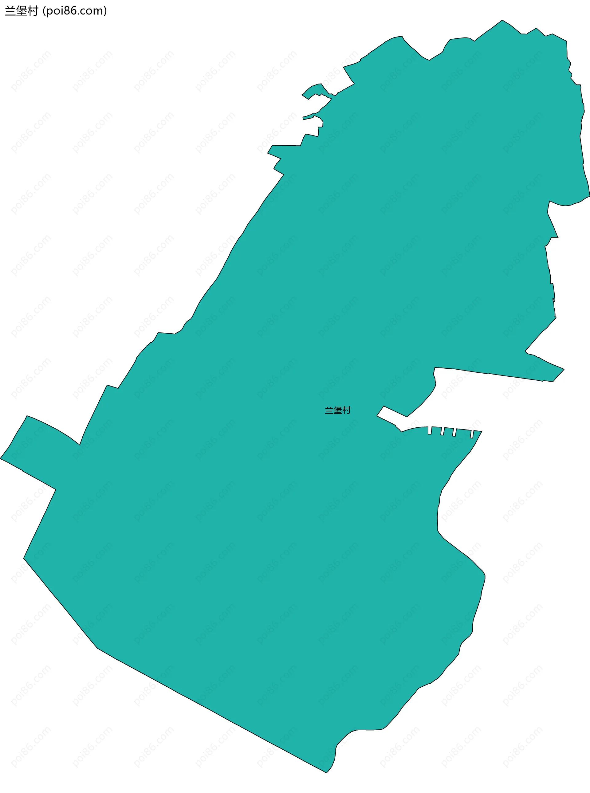 兰堡村边界地图