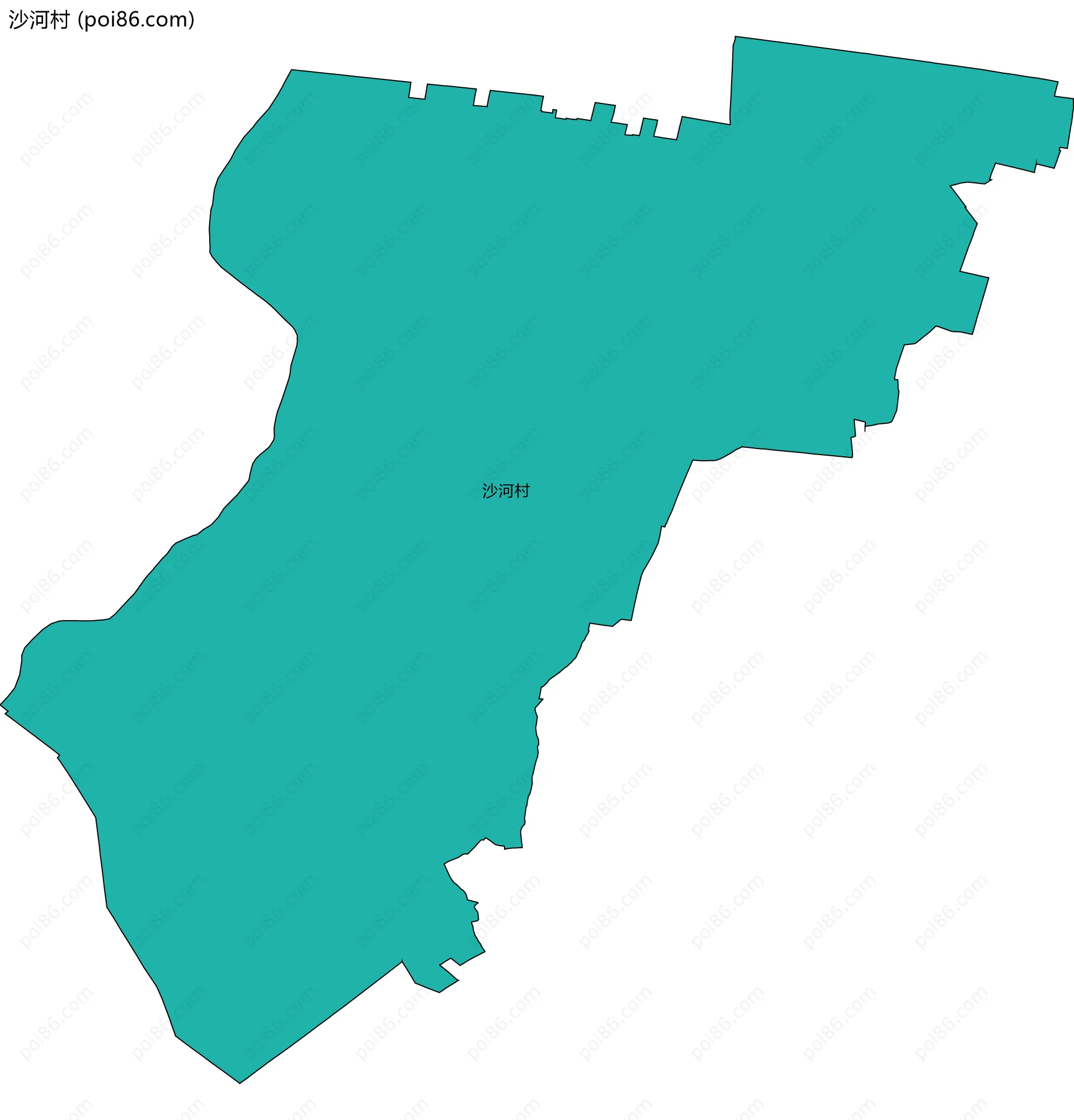 沙河村边界地图