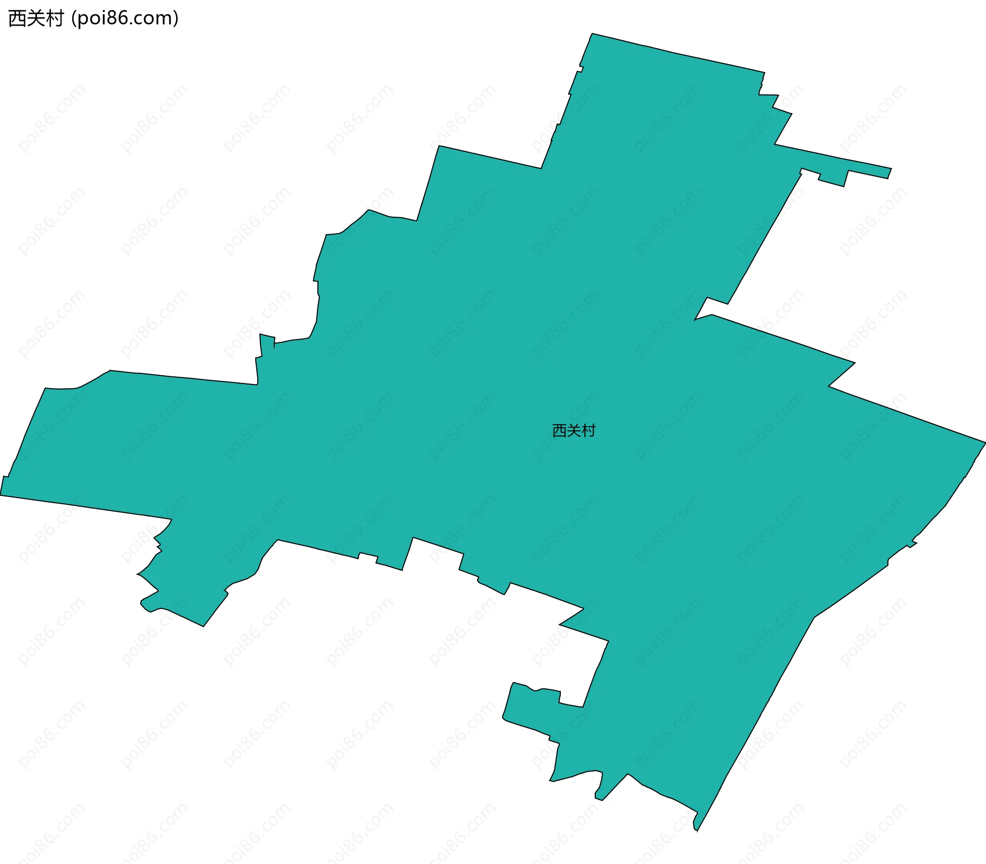 西关村边界地图