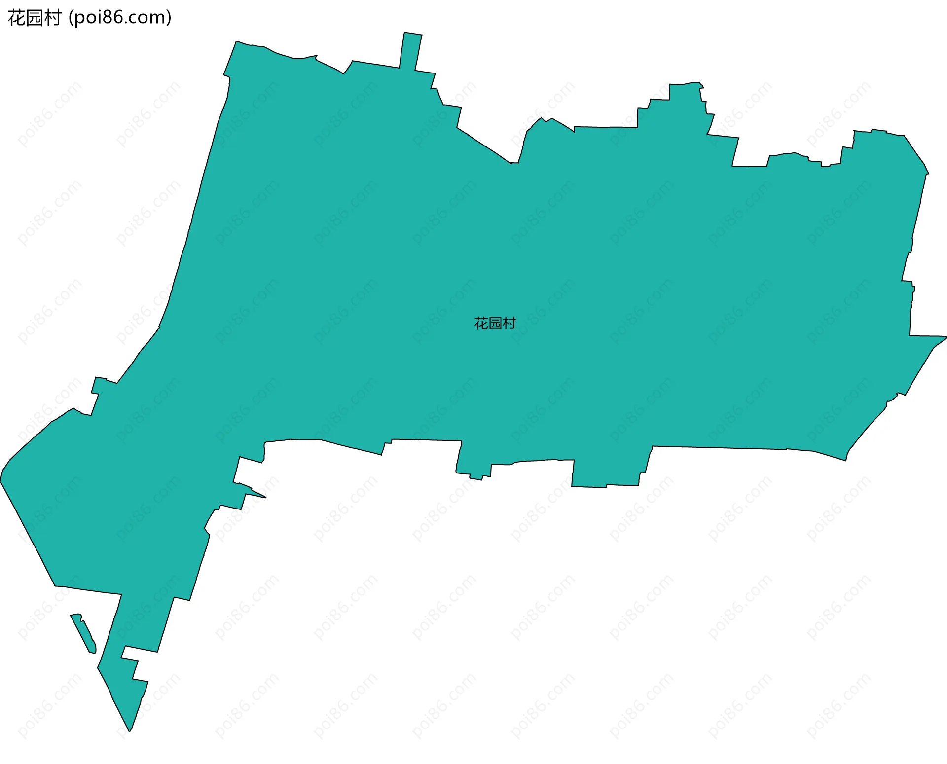 花园村边界地图