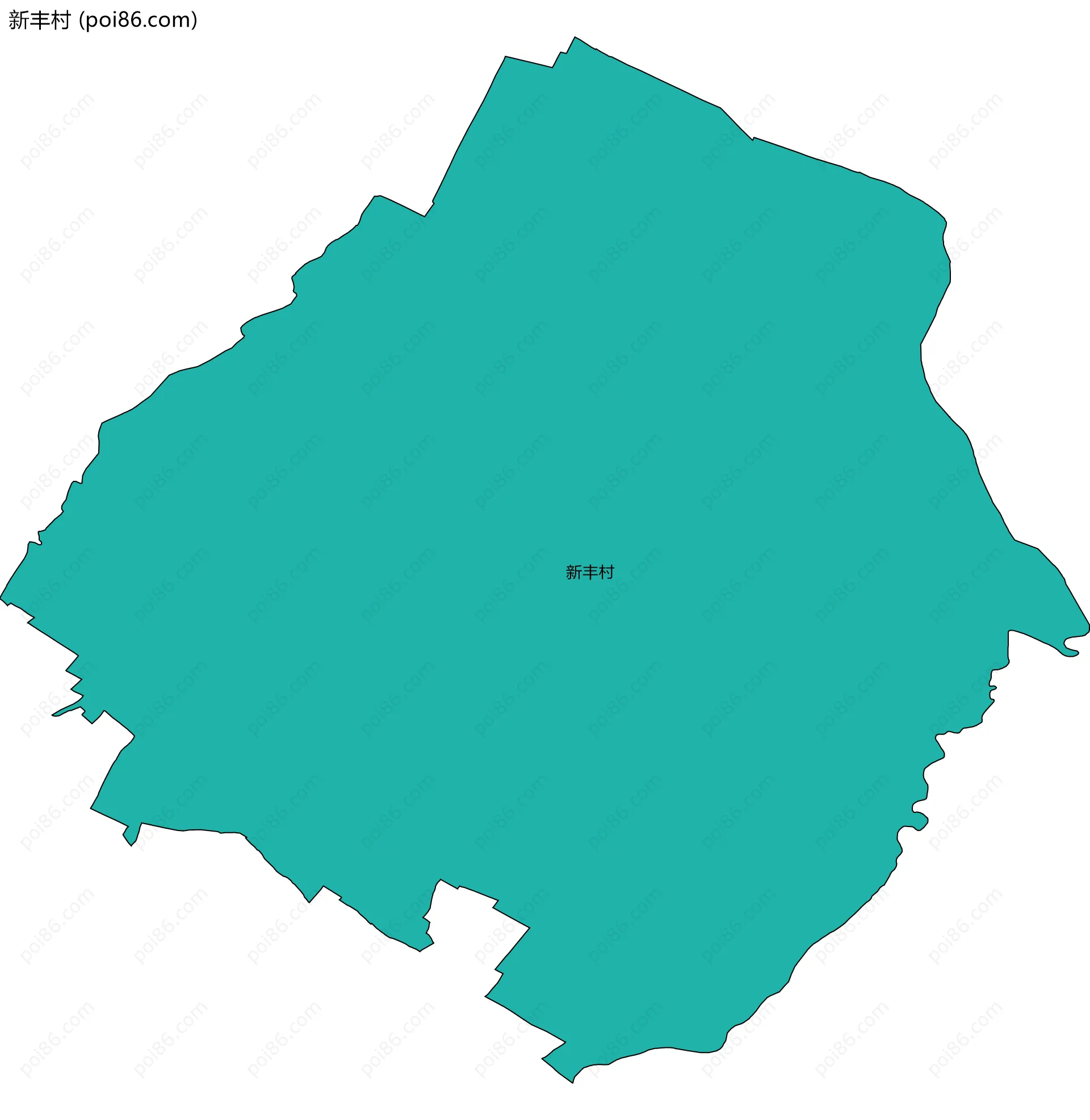 新丰村边界地图