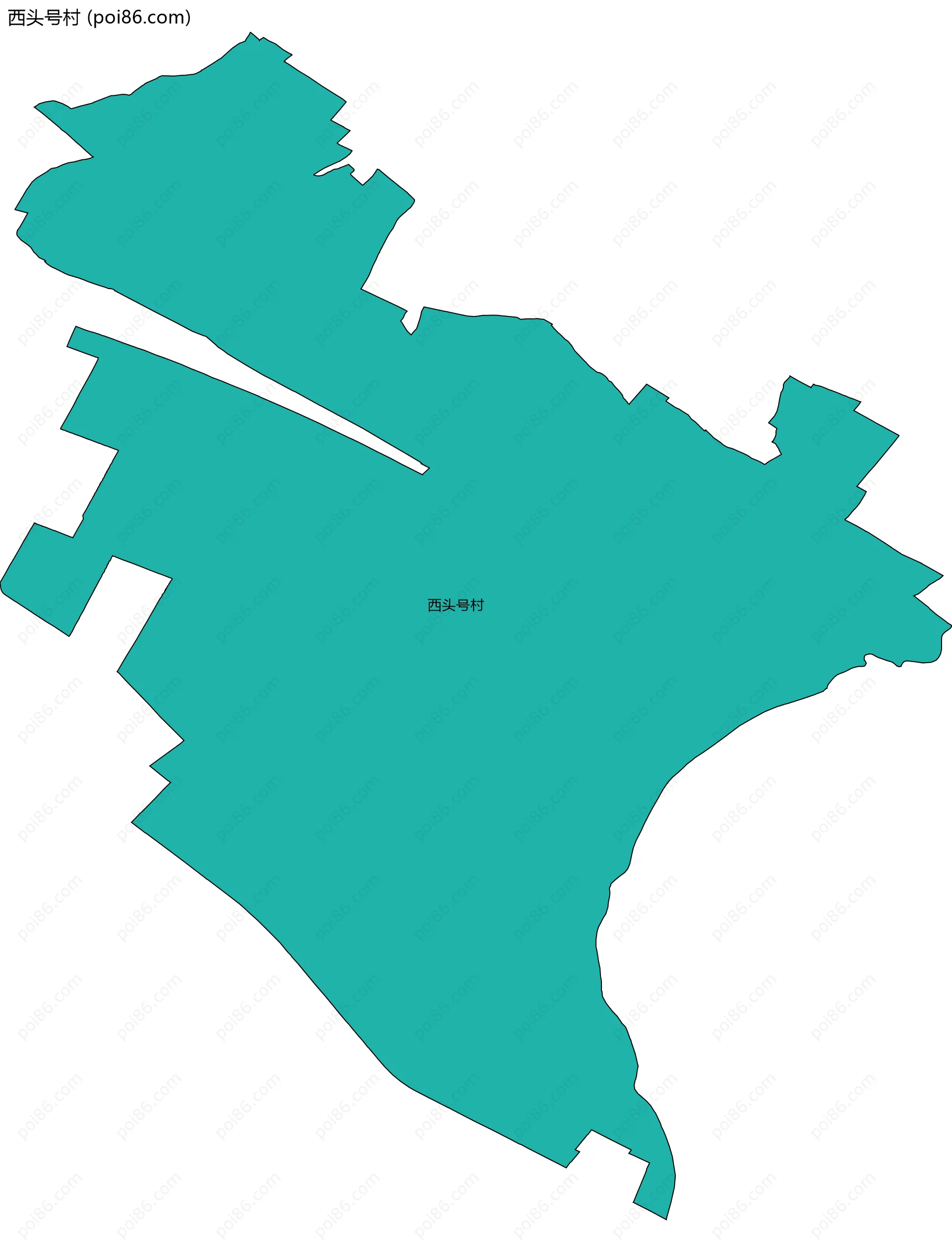 西头号村边界地图