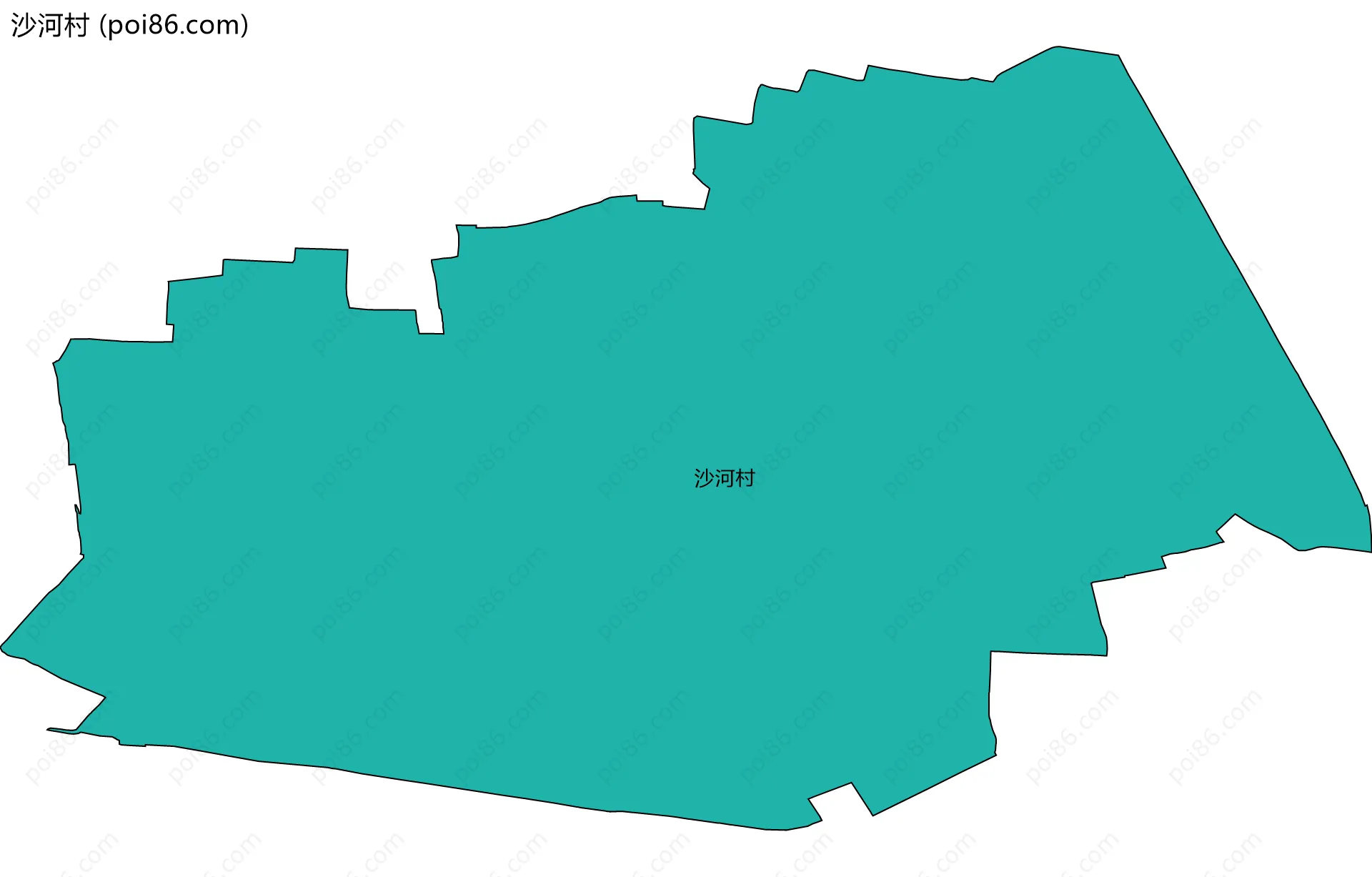 沙河村边界地图