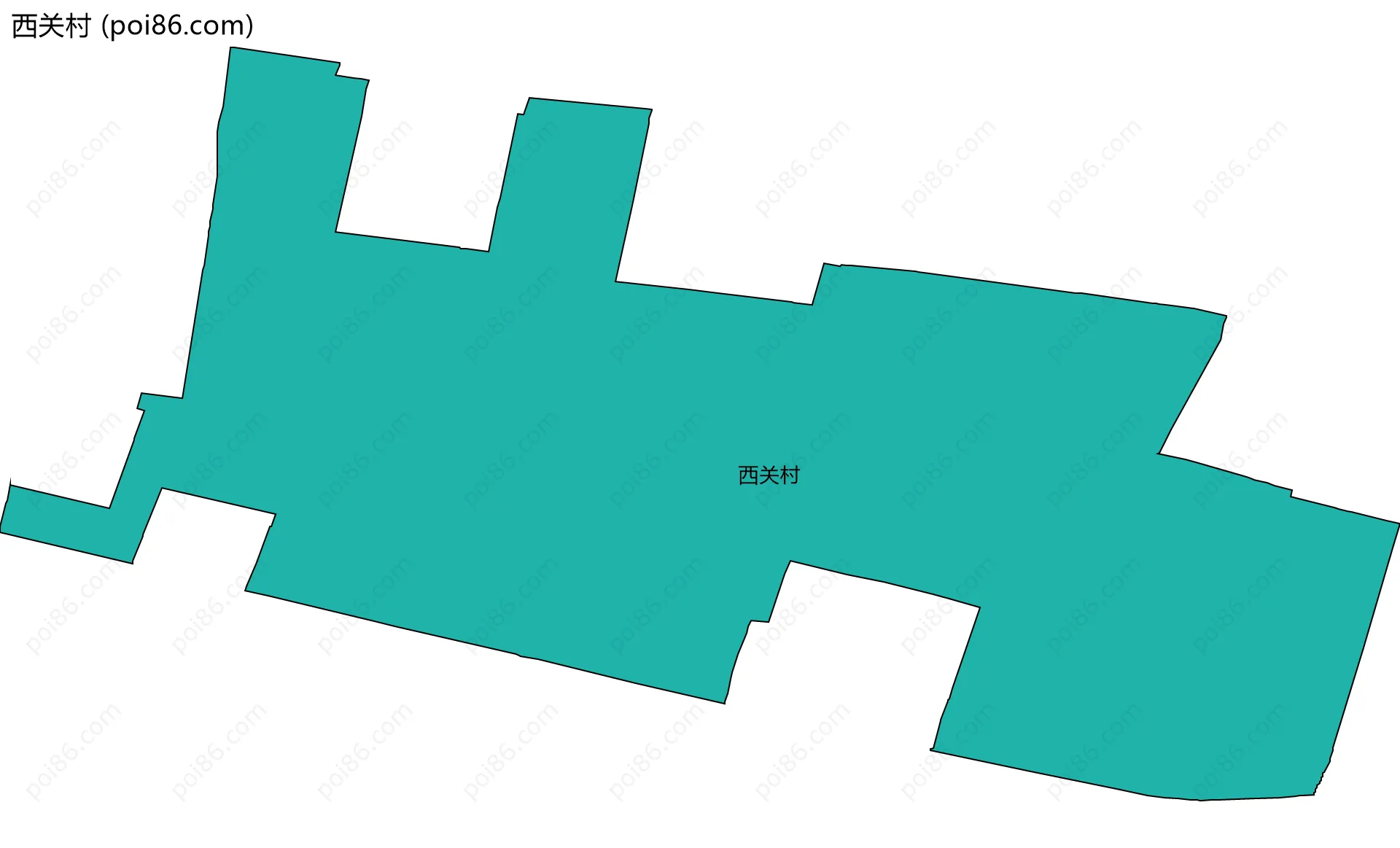 西关村边界地图