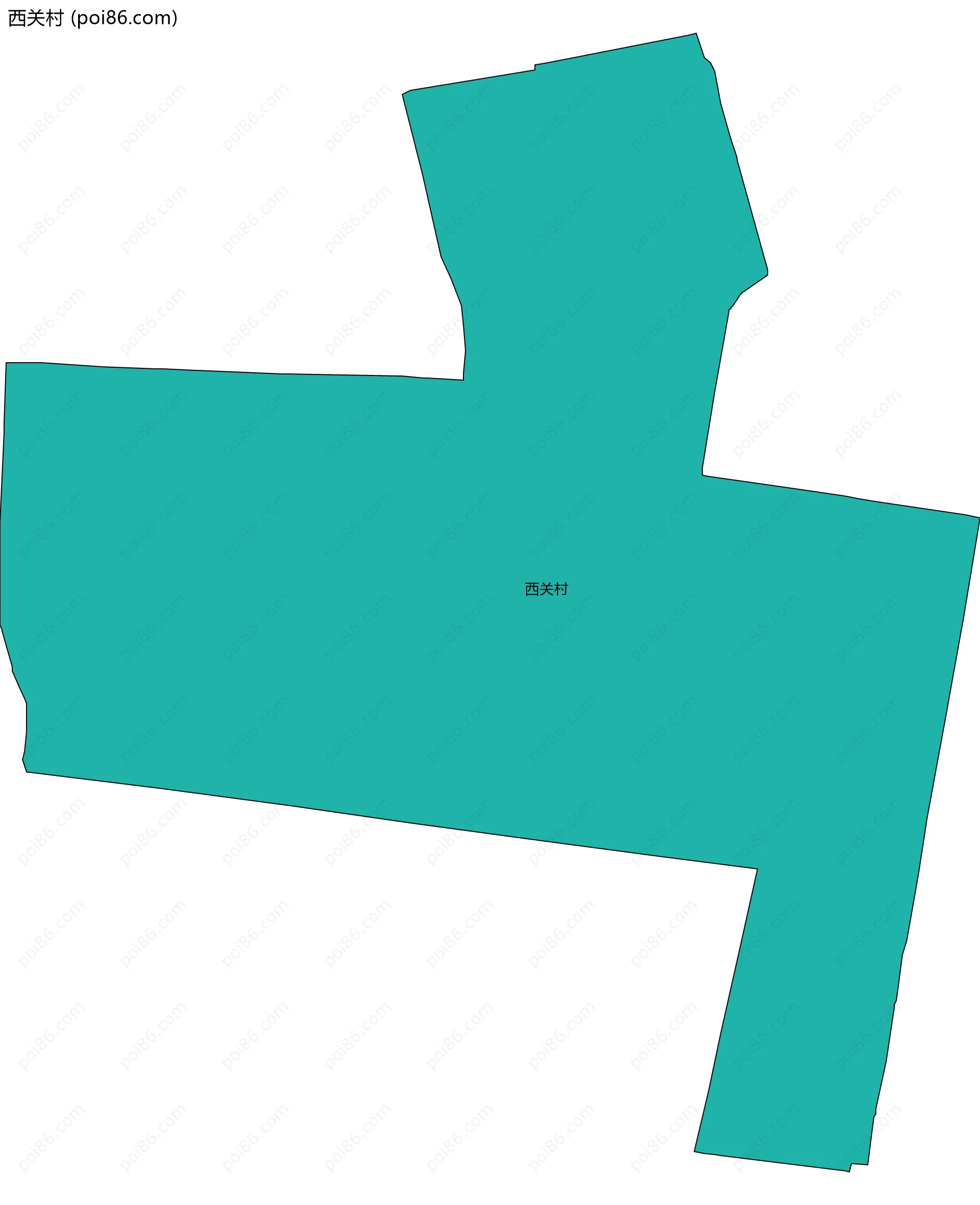 西关村边界地图