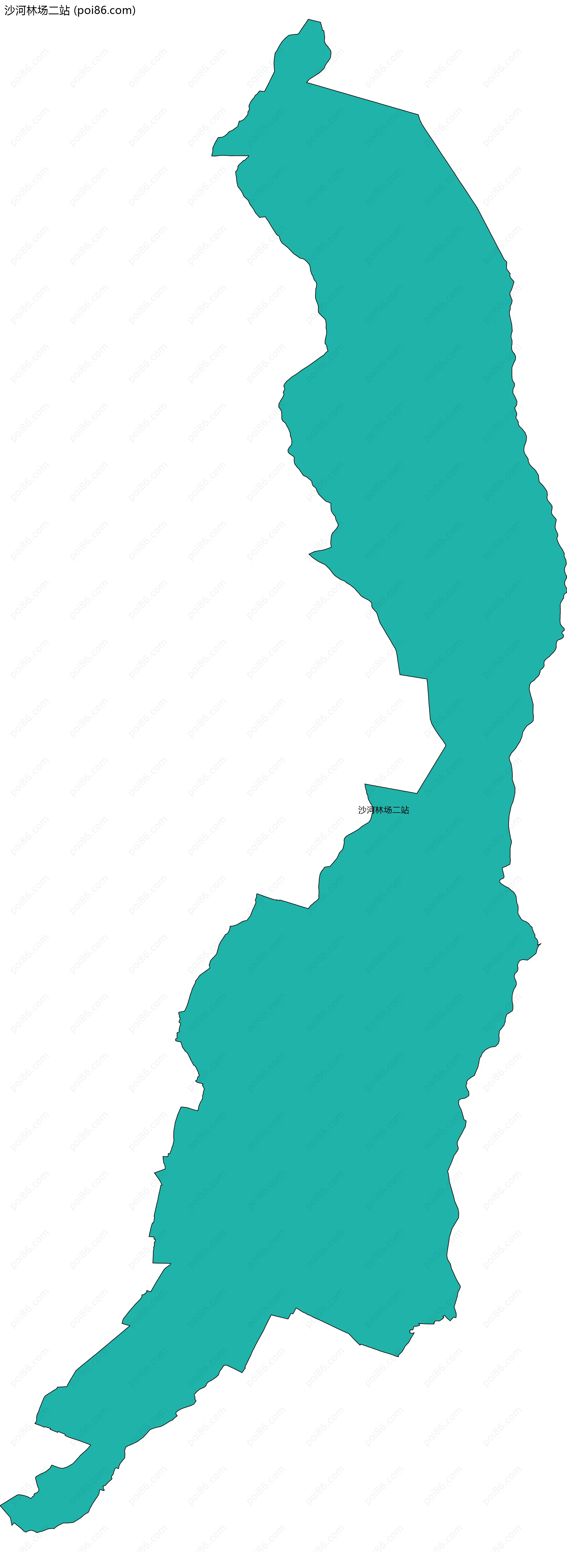 沙河林场二站边界地图