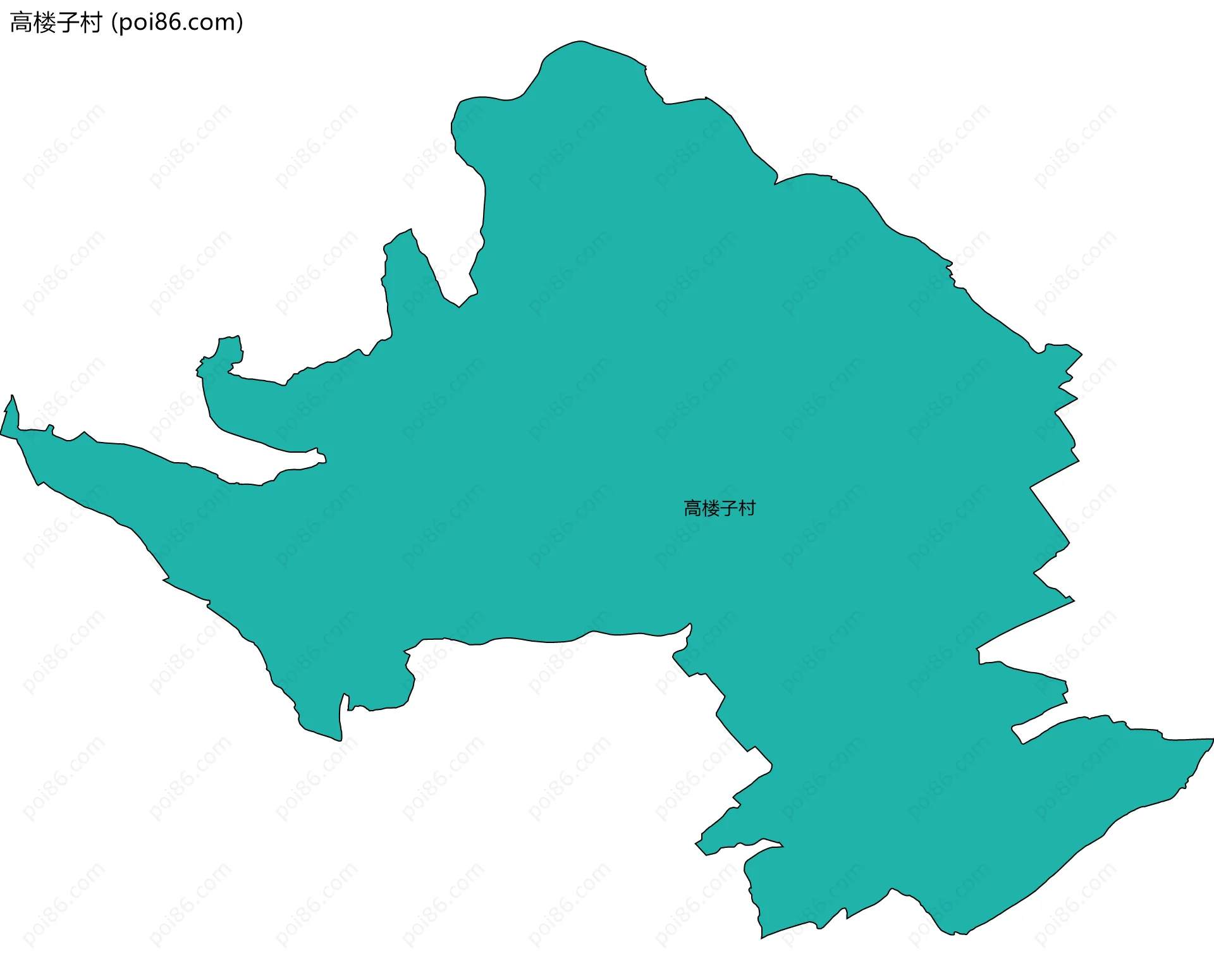 高楼子村边界地图