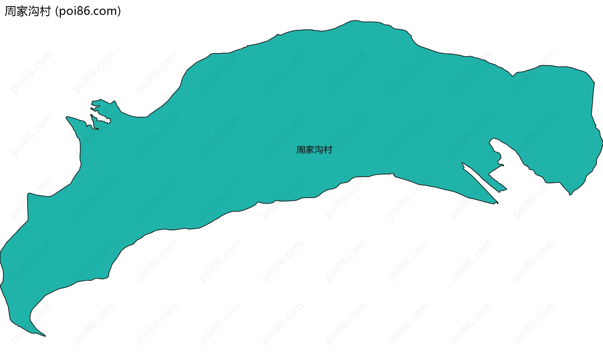 周家沟村边界地图
