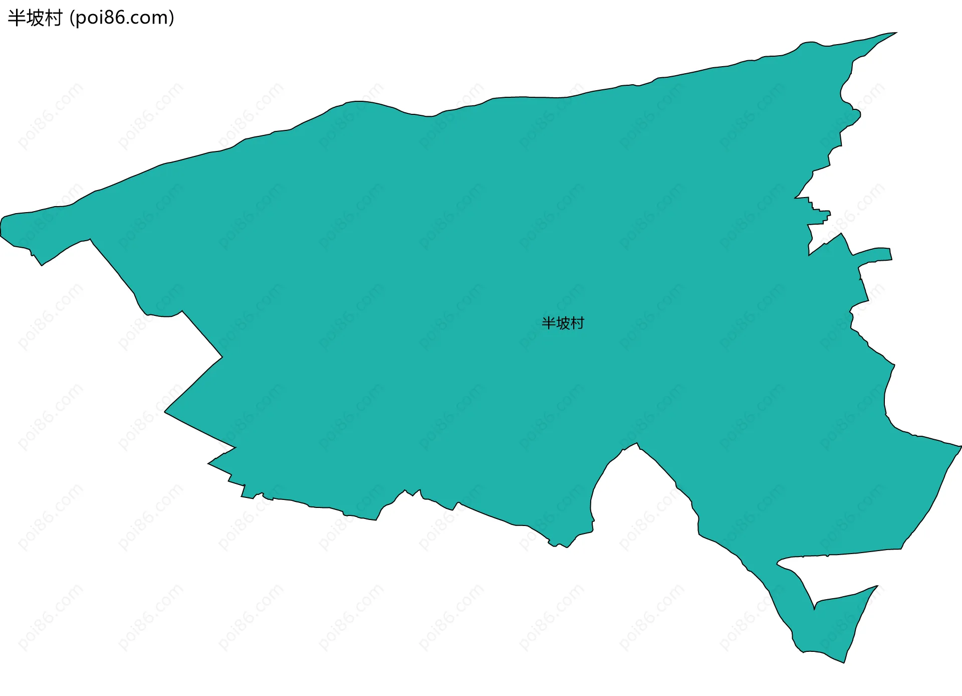 半坡村边界地图