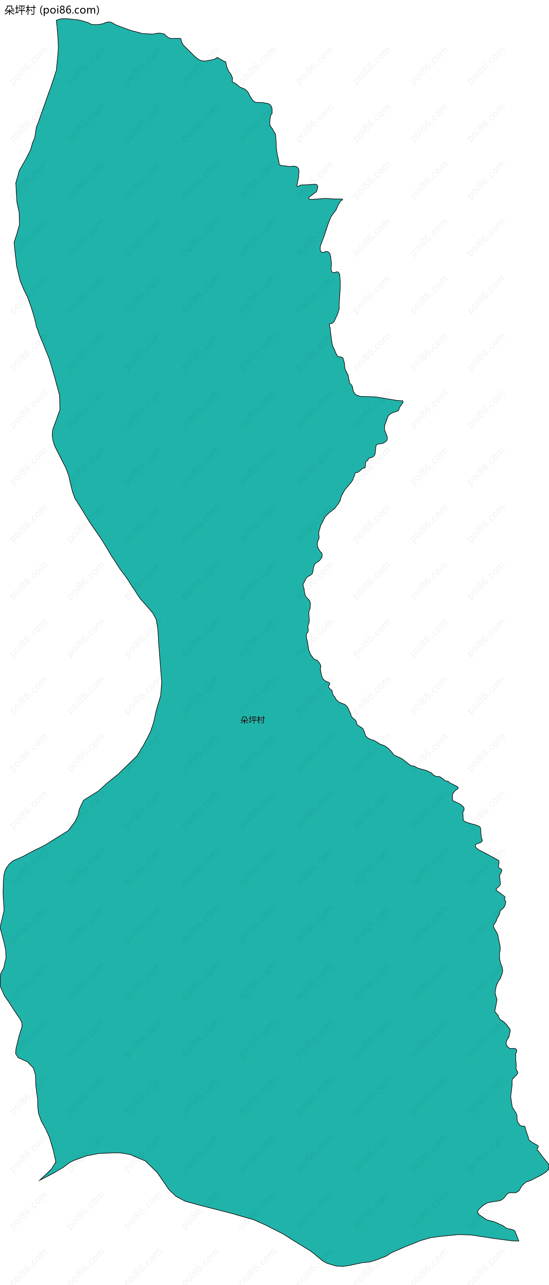 朵坪村边界地图