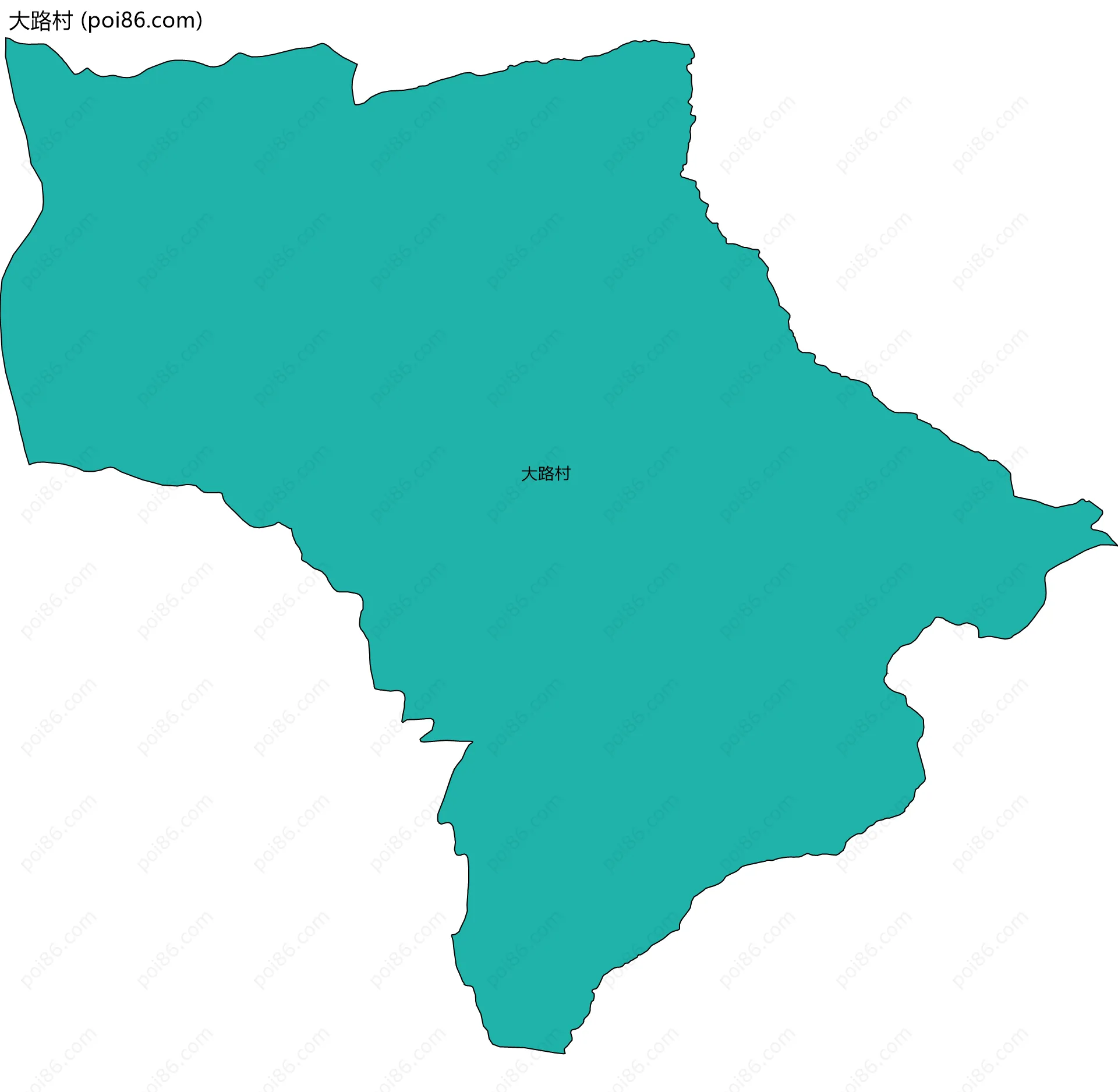 大路村边界地图