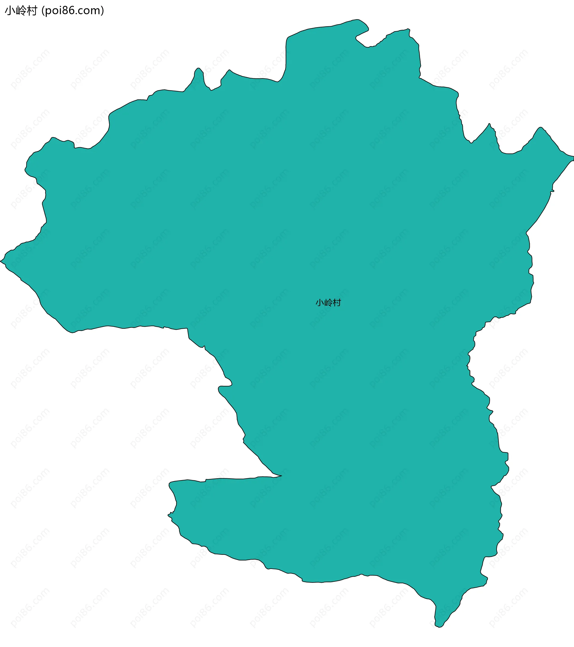 小岭村边界地图