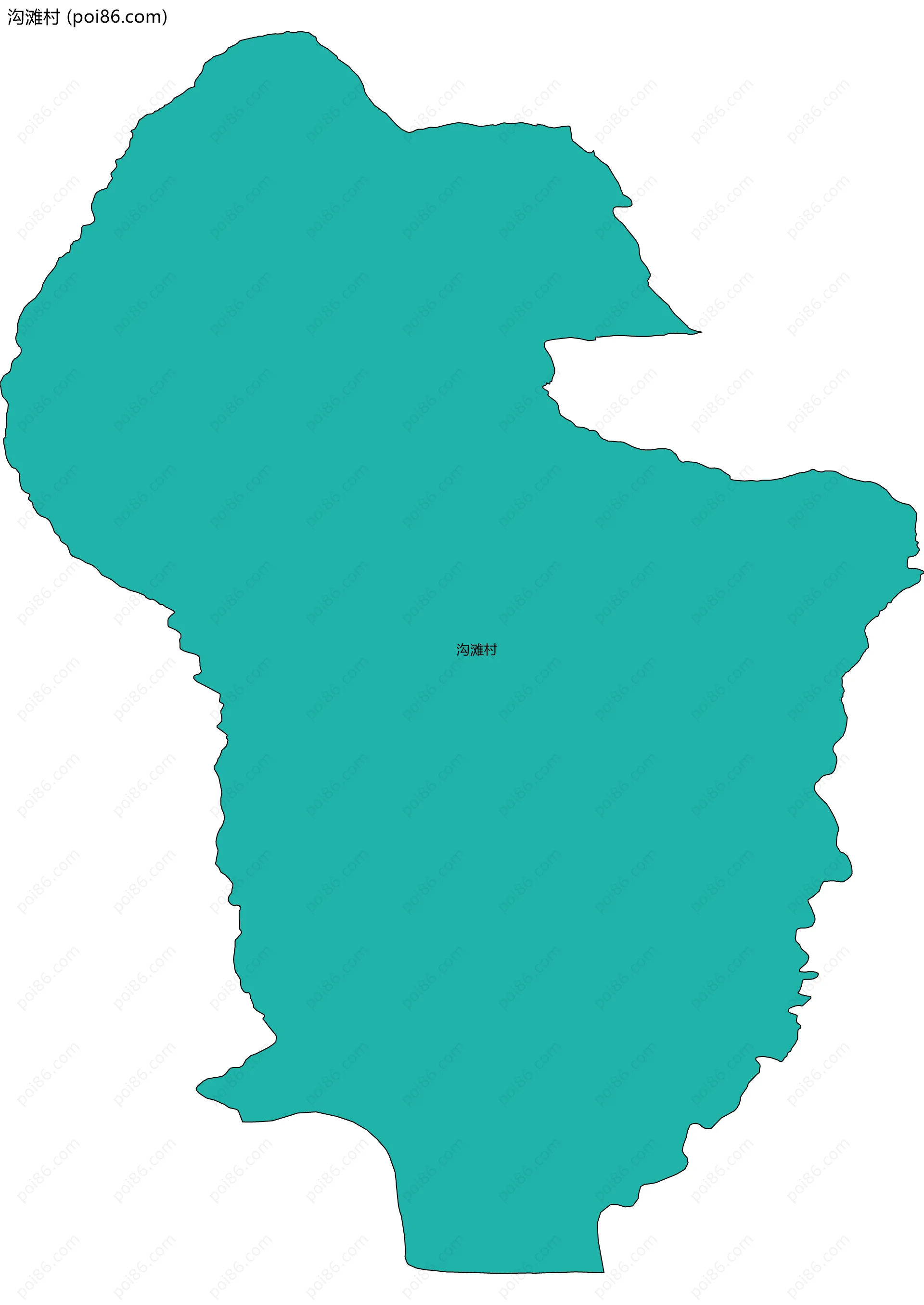 沟滩村边界地图