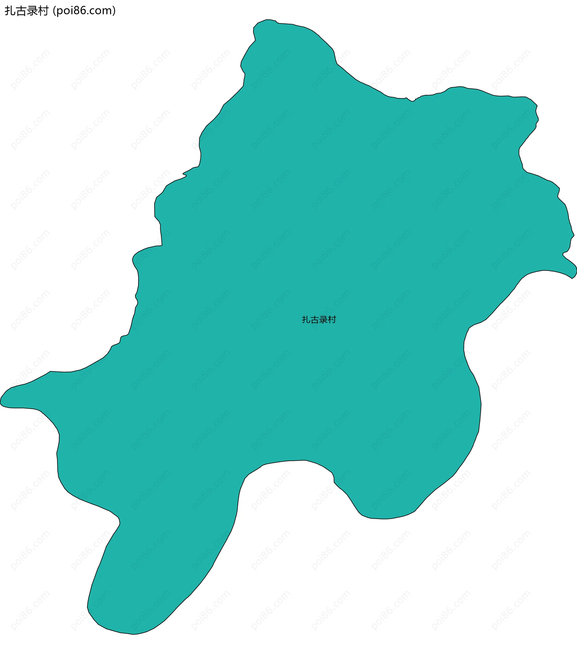 扎古录村边界地图
