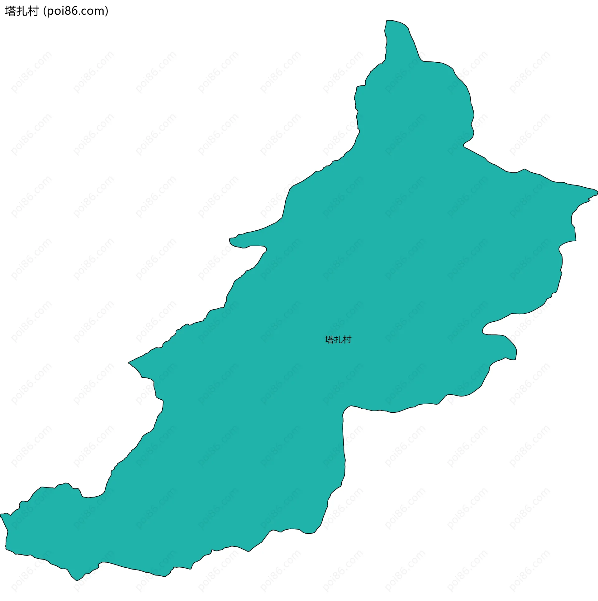塔扎村边界地图